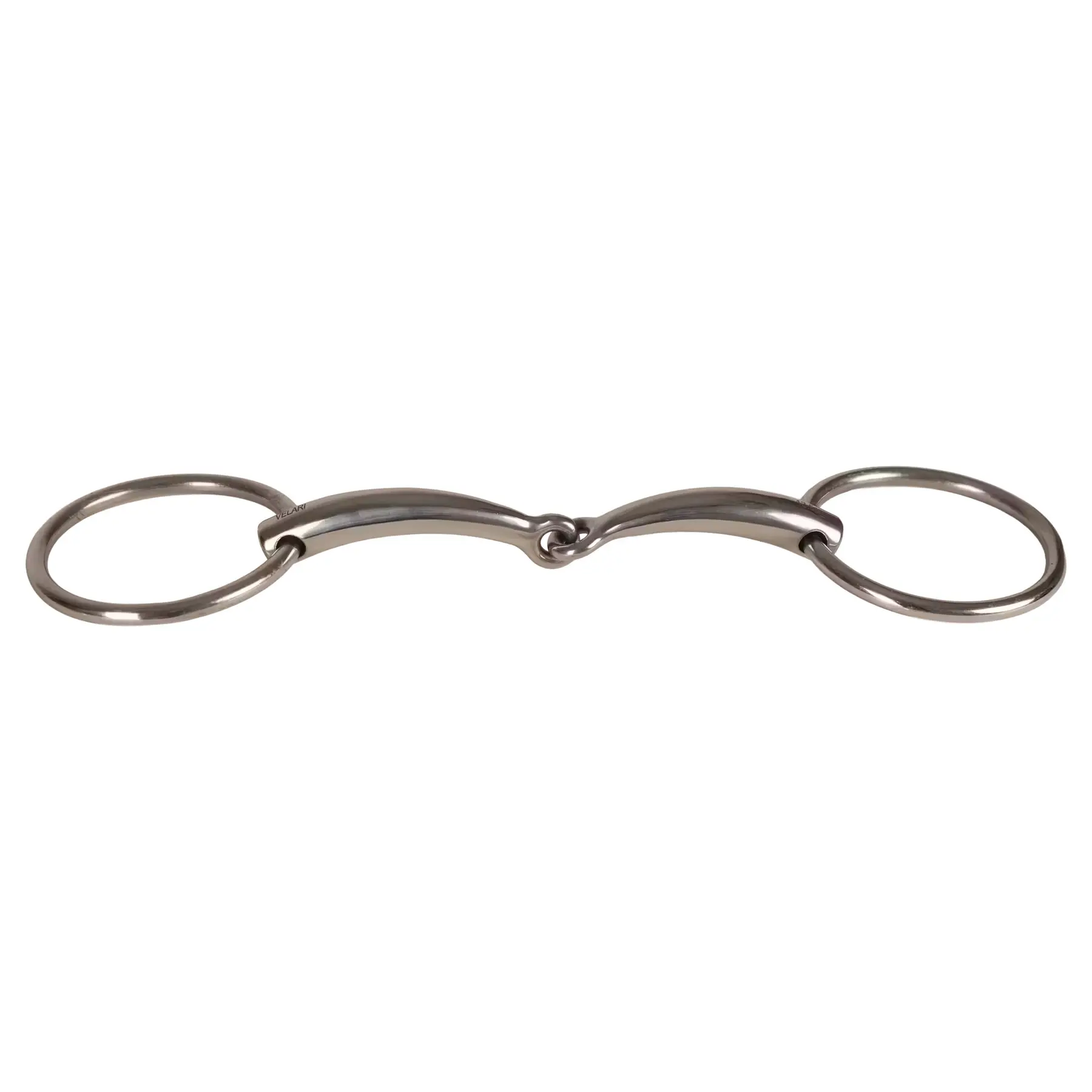 Single jointed 2-ring bit for horse in stainless steel Velari 14mm