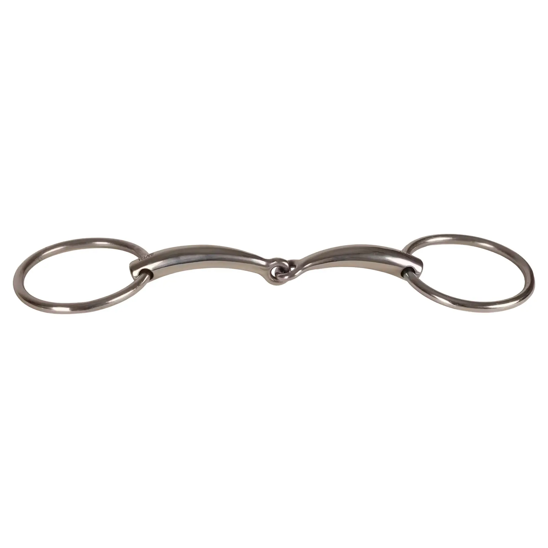 Single jointed 2-ring bit for horse in stainless steel Velari 16mm
