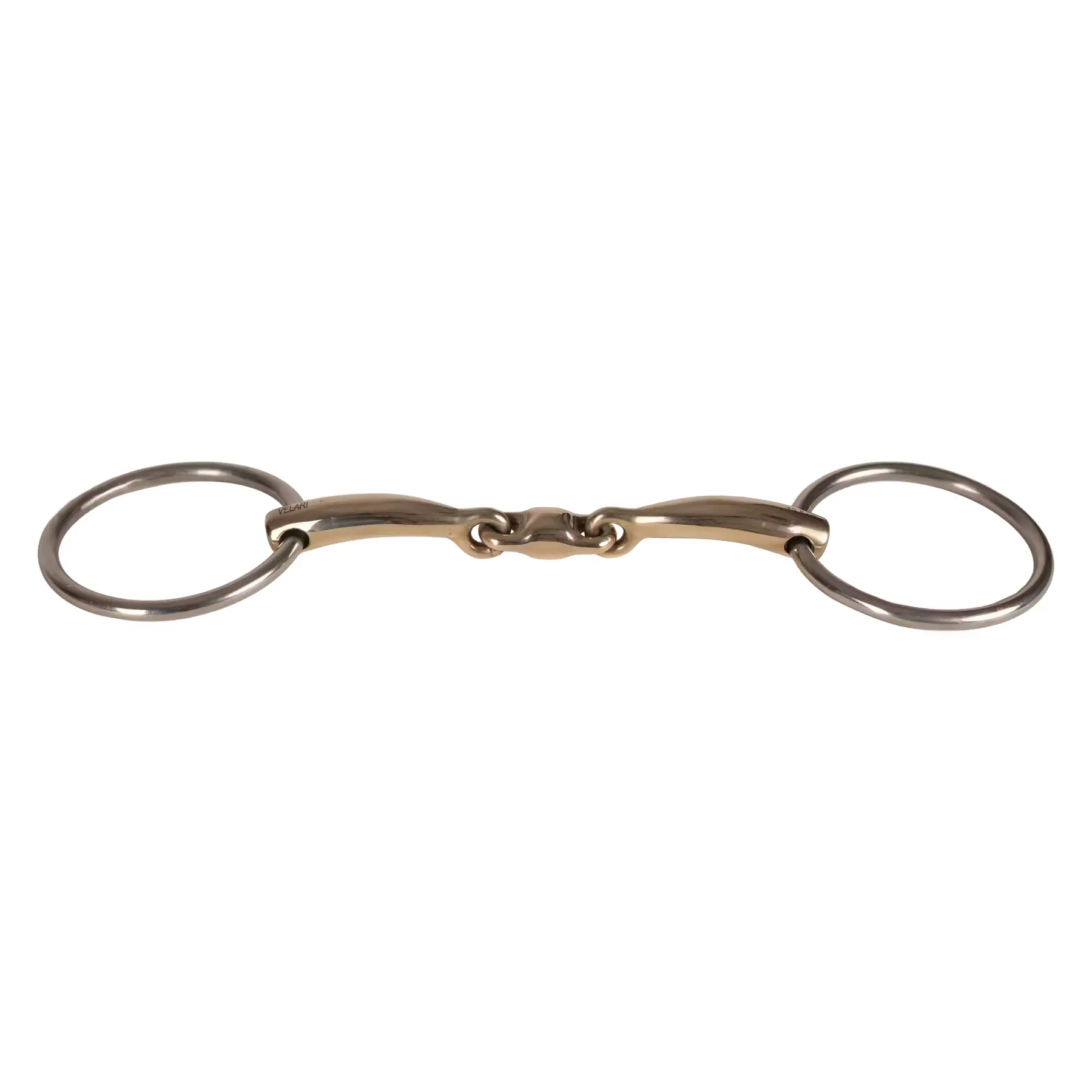 Doppelt gebrochener 2-Ringe-Trensenzaum für Pferde Velari 22004-41