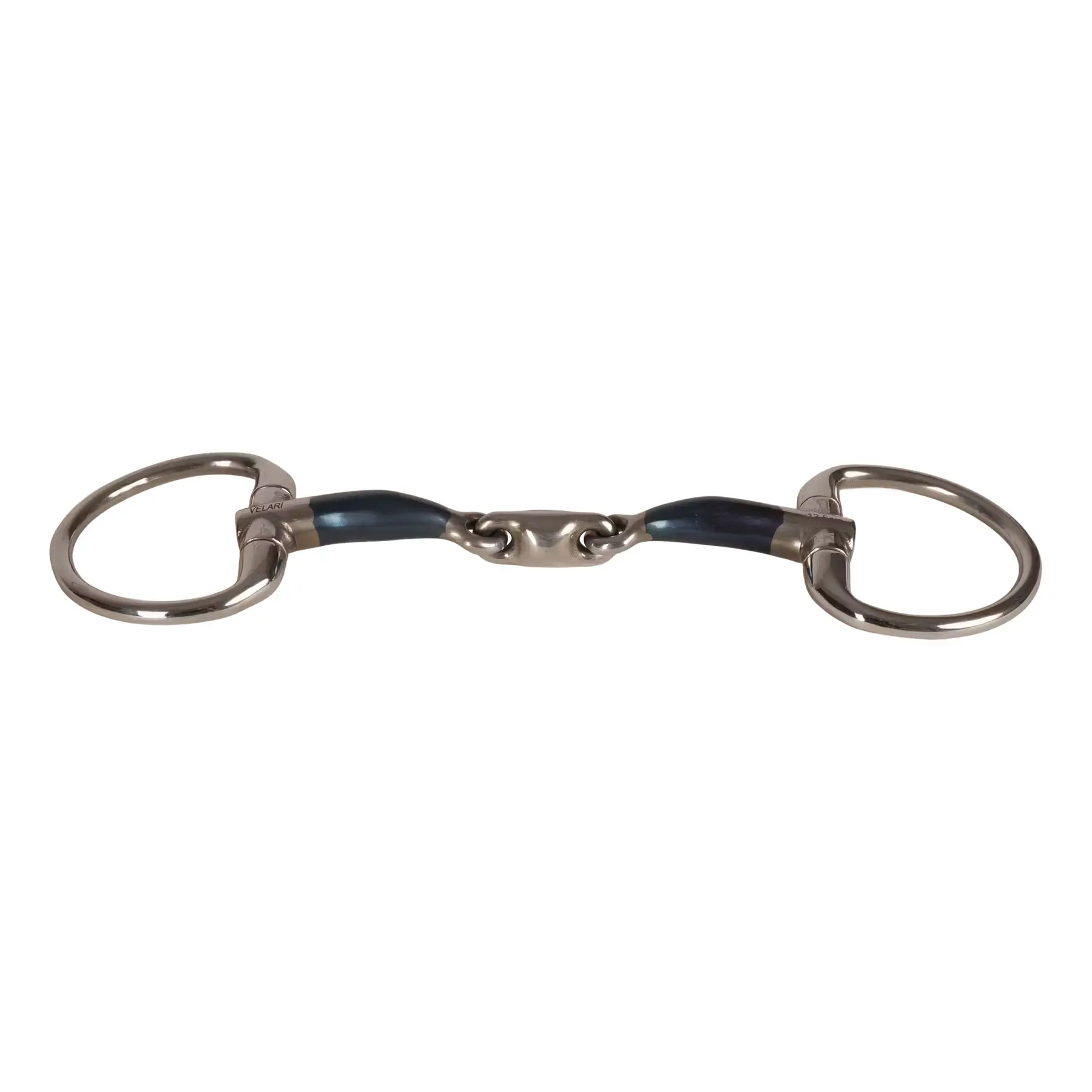 Dubbele breuk olive bit voor paard Velari Sweet Iron 14mm 14,5cm