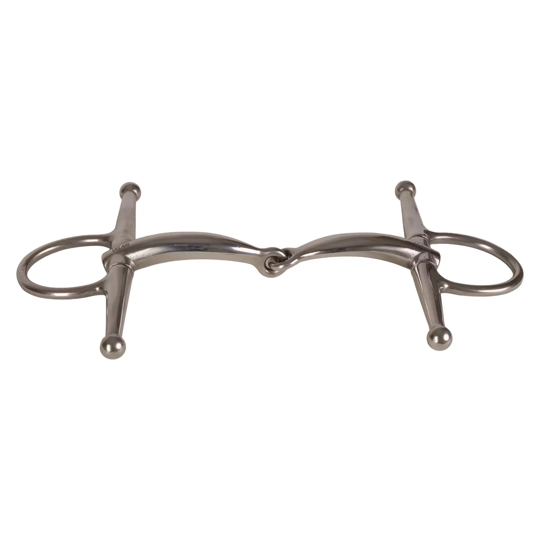 Einfacher Bruchstich für Pferde aus Edelstahl Velari Full Cheek Bit 14mm 11,5cm