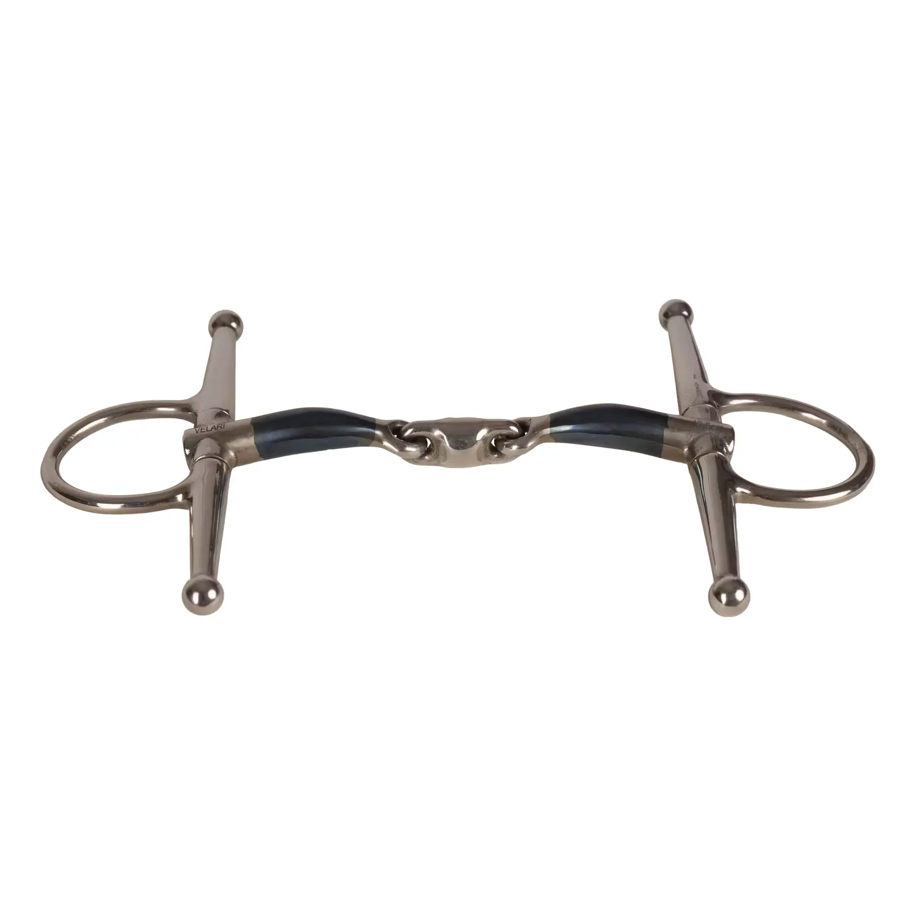Doppelt gebrochener Gebiss für Pferde Velari Full Cheek Bit Sweet Iron 14mm 14,5cm