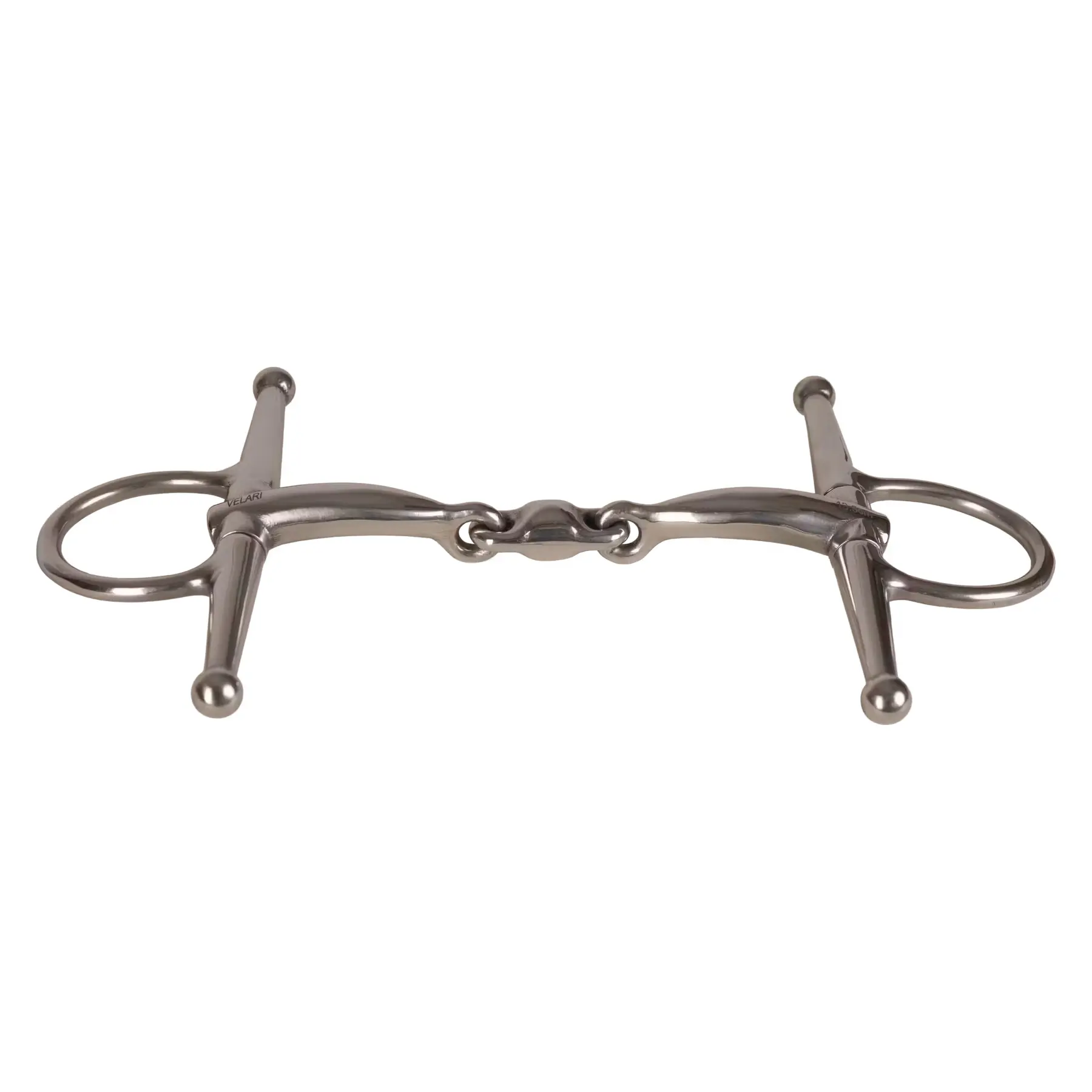 Doppelschnäuziges Gebiss aus Edelstahl für Pferde Velari Full Cheek Bit 14mm