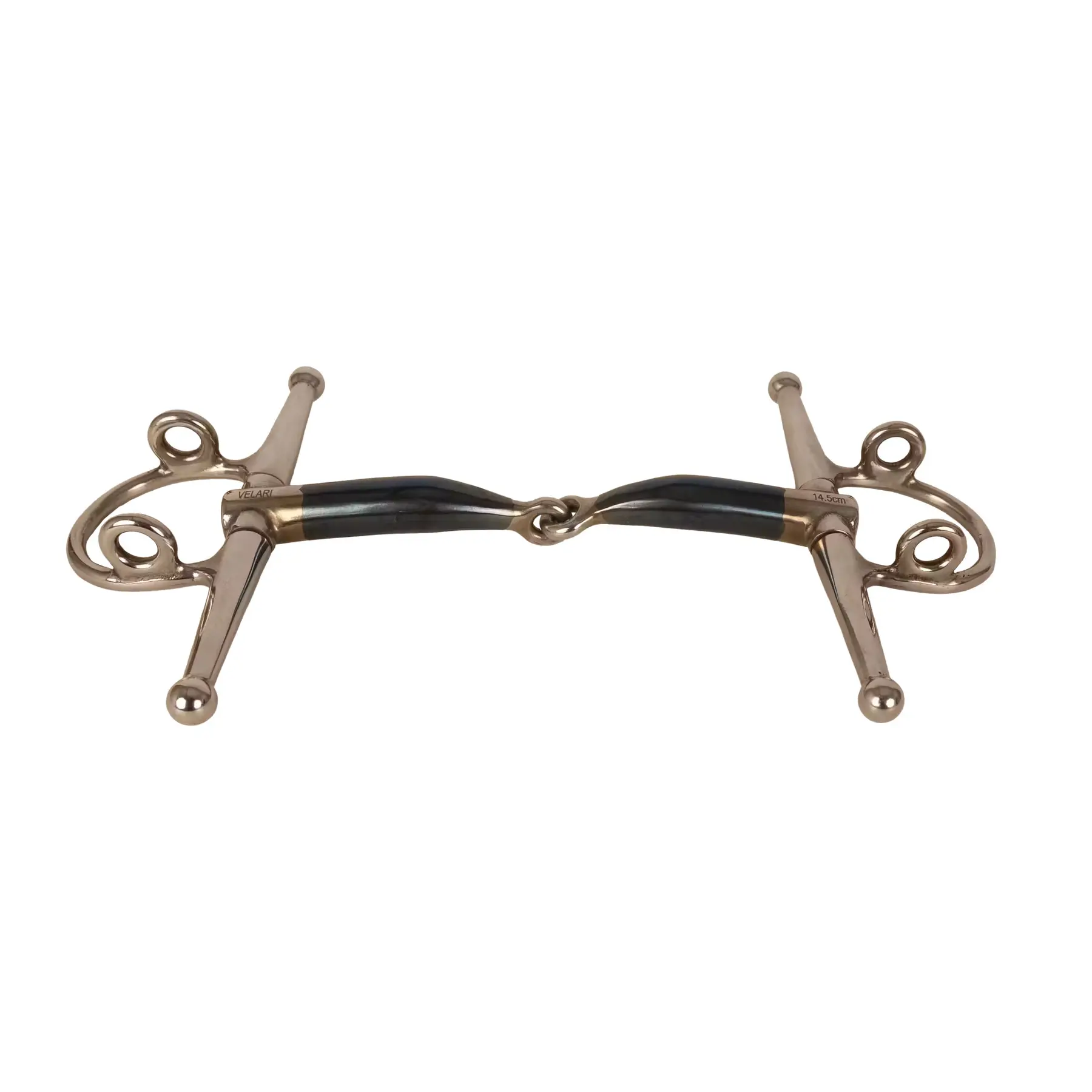 Einfaches gebrochenes Kinnstück mit Hebe für Pferde Velari Full Cheek Gag Sweet Iron
