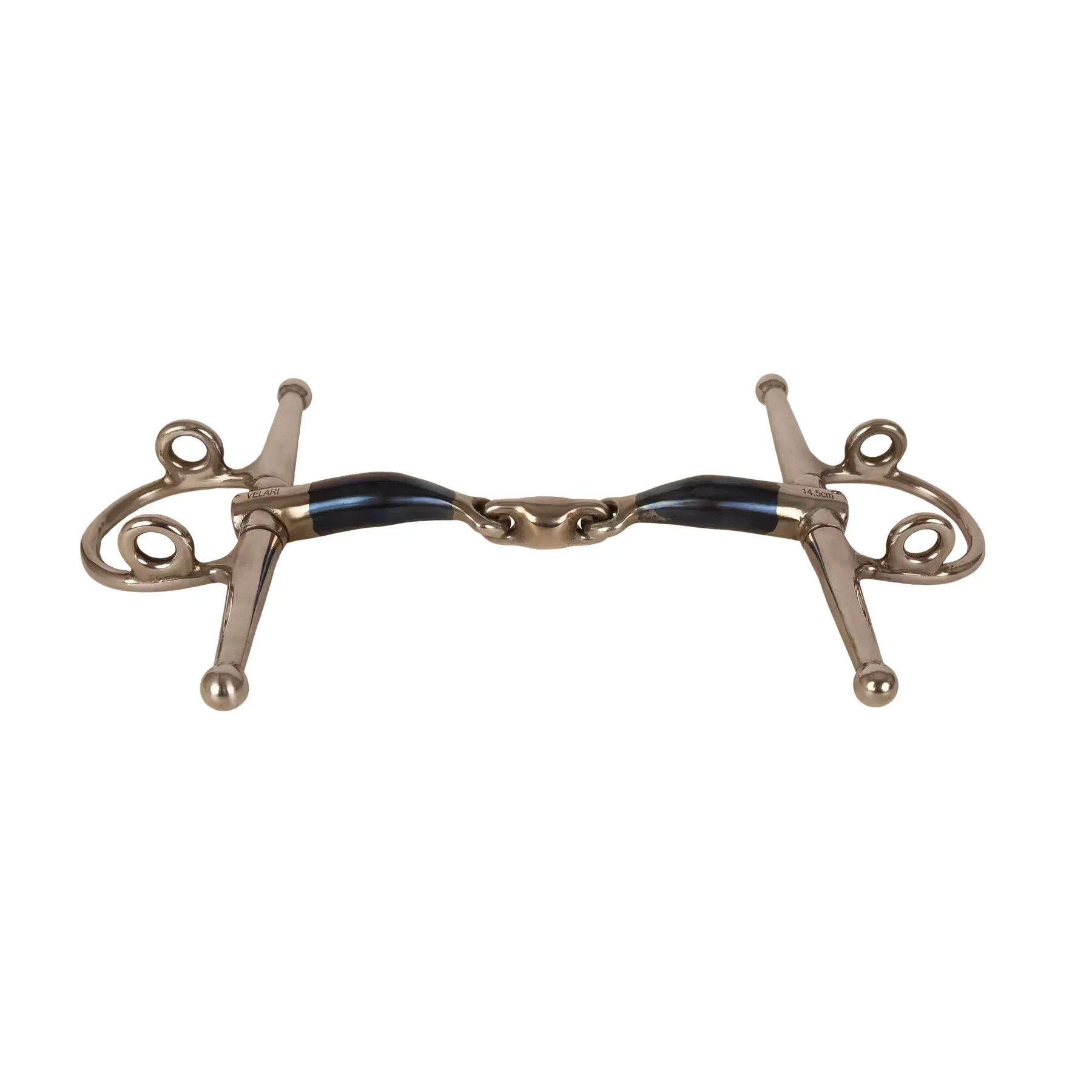 Double-jointed gag bit with double-breaks Velari Full Cheek Gag Sweet Iron