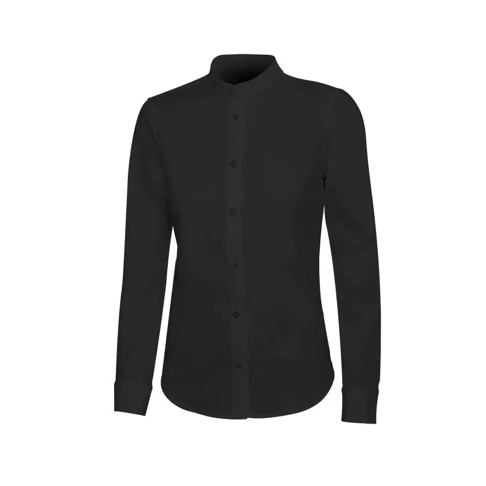 Camicia a maniche lunghe con colletto mao donna Velilla