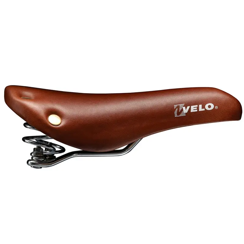 Zadel met leren veer + klinknagel VELO
