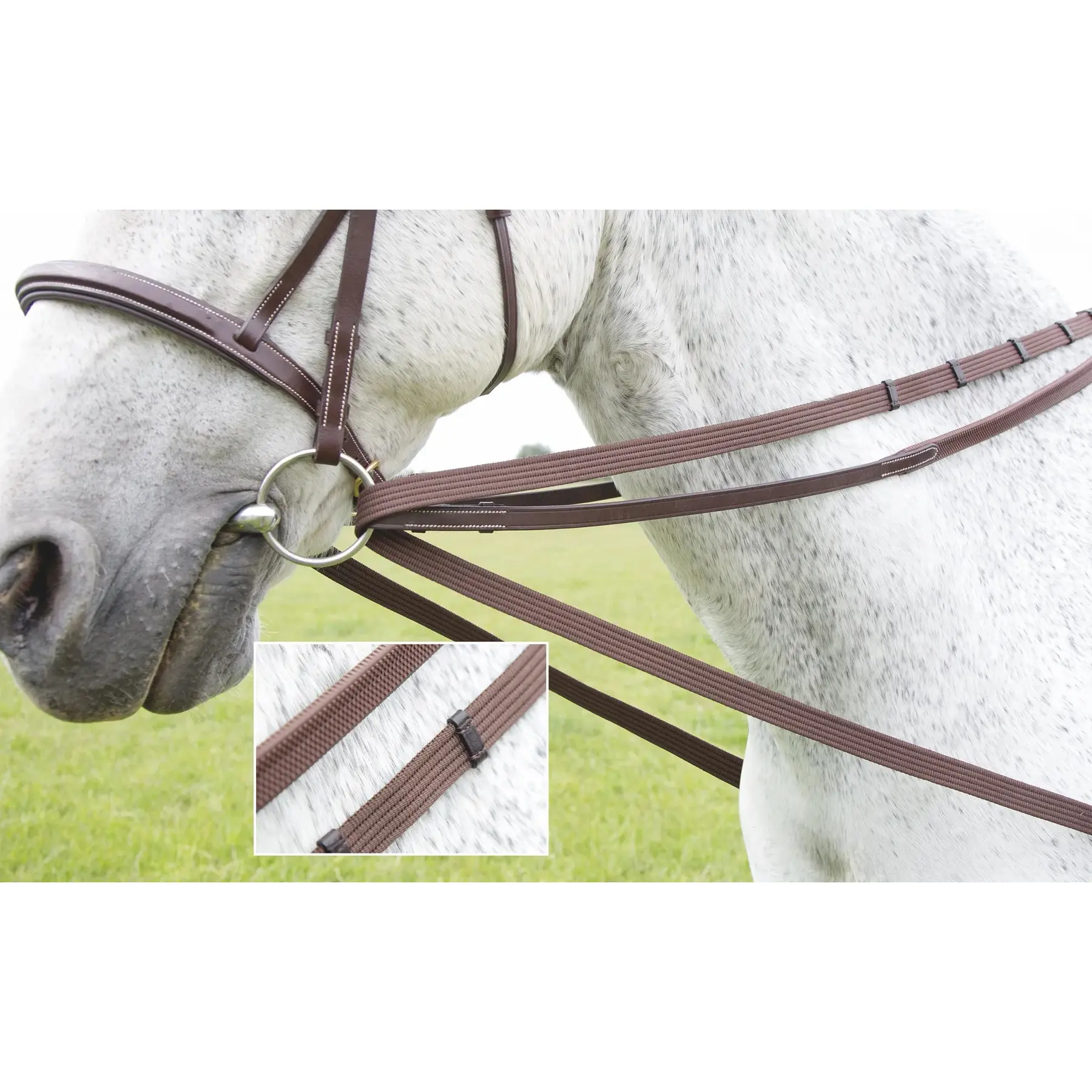 Rênes pour cheval de course en cotton Velociti Gara Web Draw