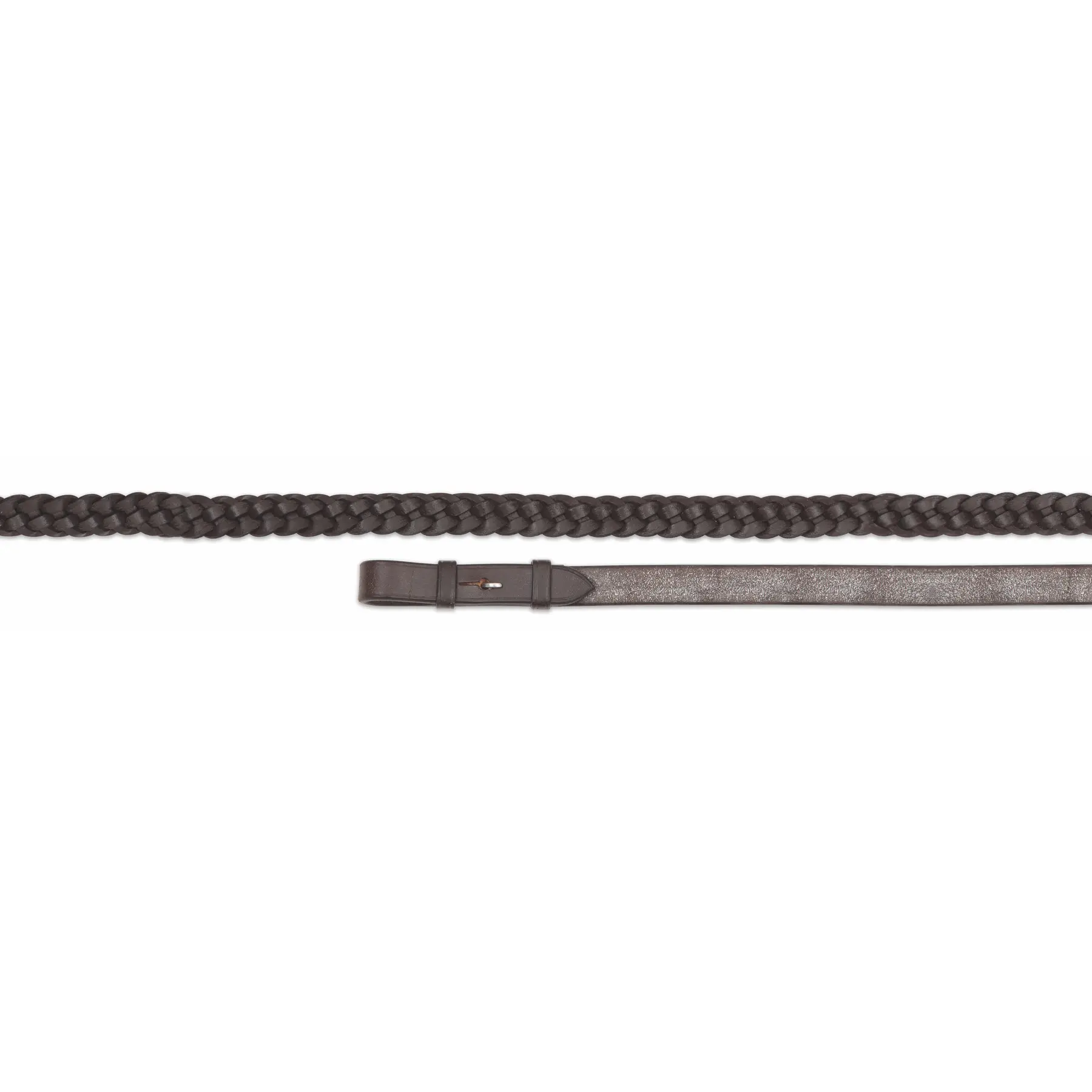 Rênes pour cheval en cuir Velociti Gara Plaited