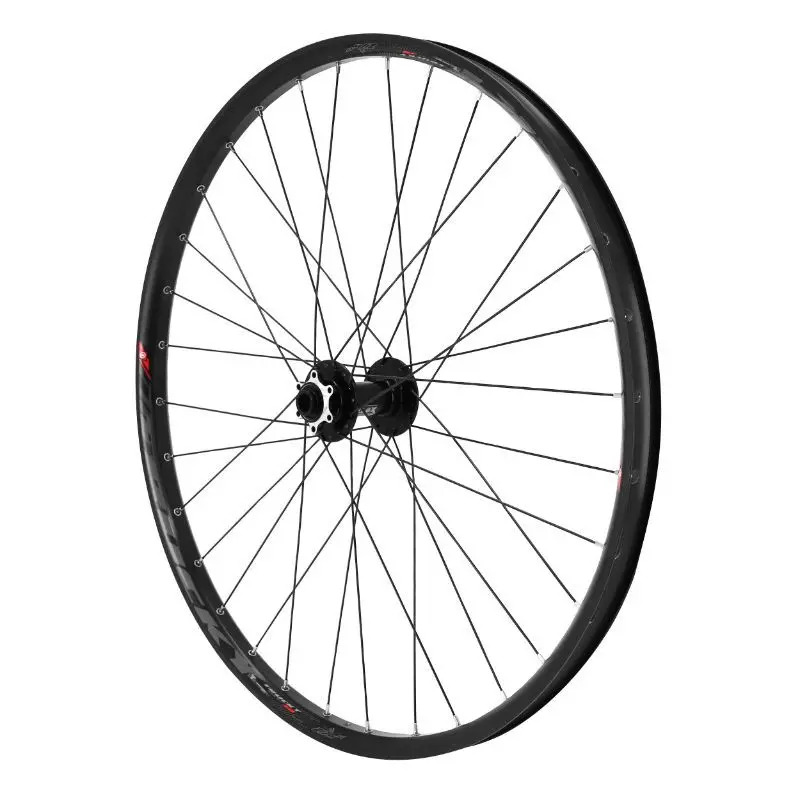 Laufrad MTB Disc Vorderrad Nabe Lager Disc 6 Loch (Tubeless und Tubetype kompatibel) für Steckachse 15-110 für Reifen 27.5x2.00-2.50 - Felge innen 30 mm Velox Trucky 30 Boost