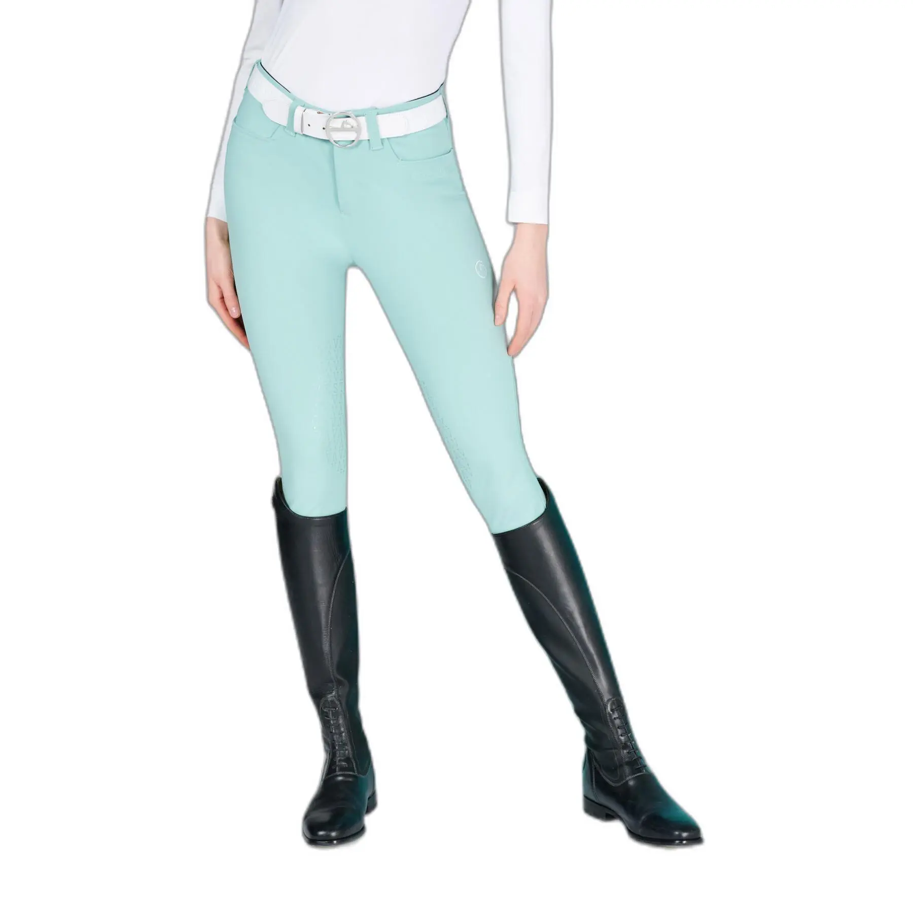 Pantaloni da equitazione con grip alle ginocchia donna Vestrum Syracuse Breeches