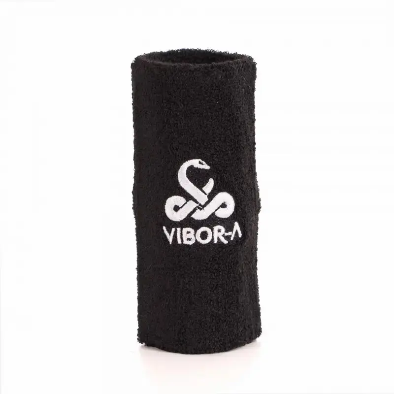 Vibor-A Unisex Schwarz Schweissband Logo Weiss - Image 3