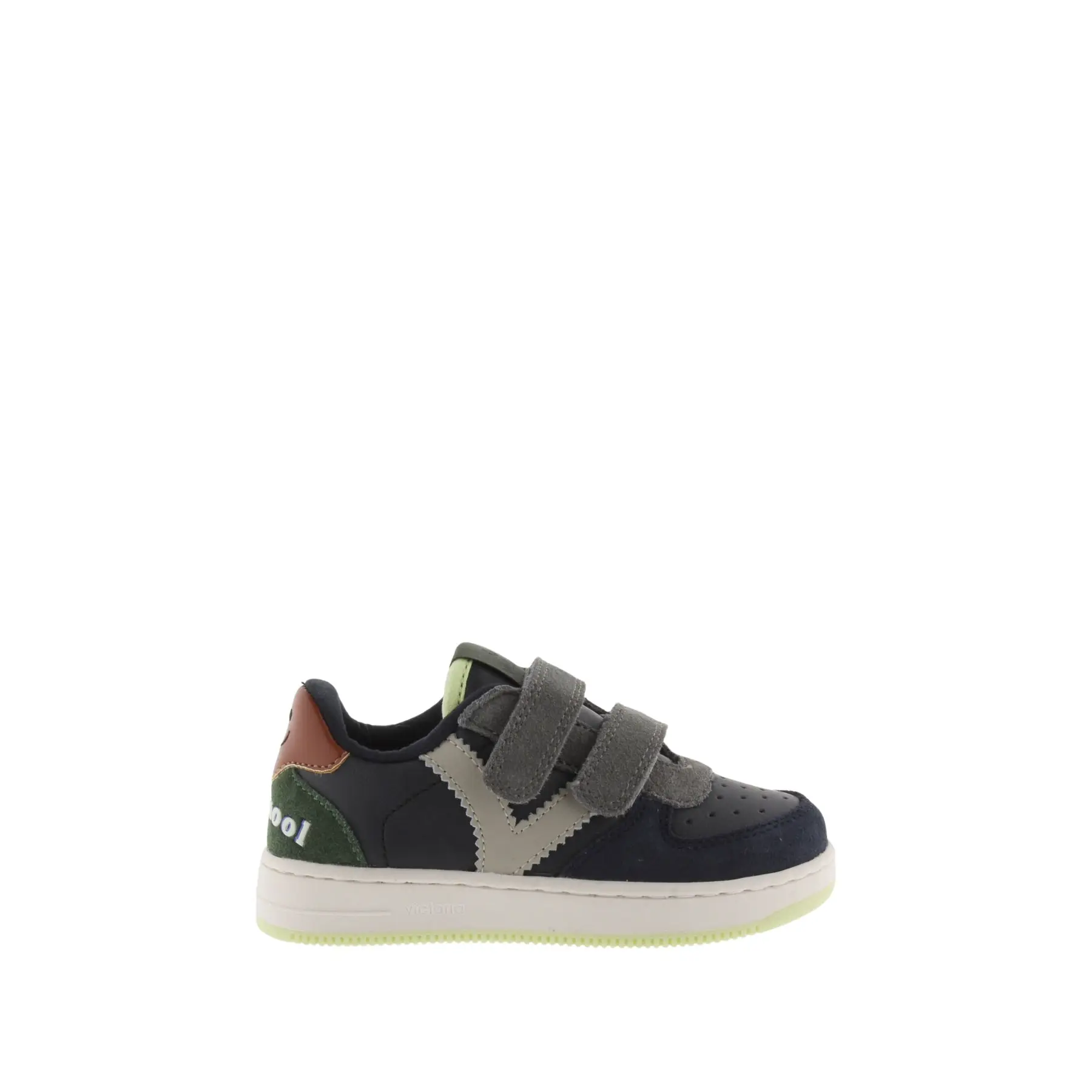 Sneakers mit Klettverschluss in Lederoptik und Spaltleder für Kinder er Victoria Tiempo