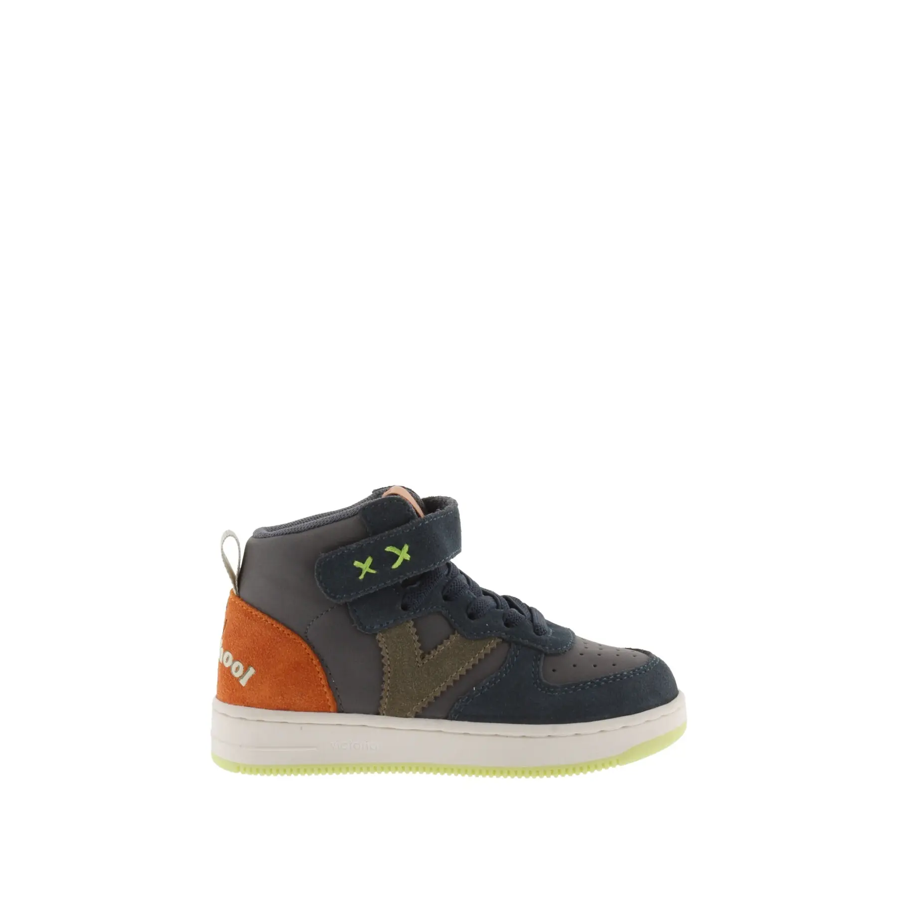 Sneakers in Lederoptik mit elastischer Kordel, Baby Victoria Tiempo