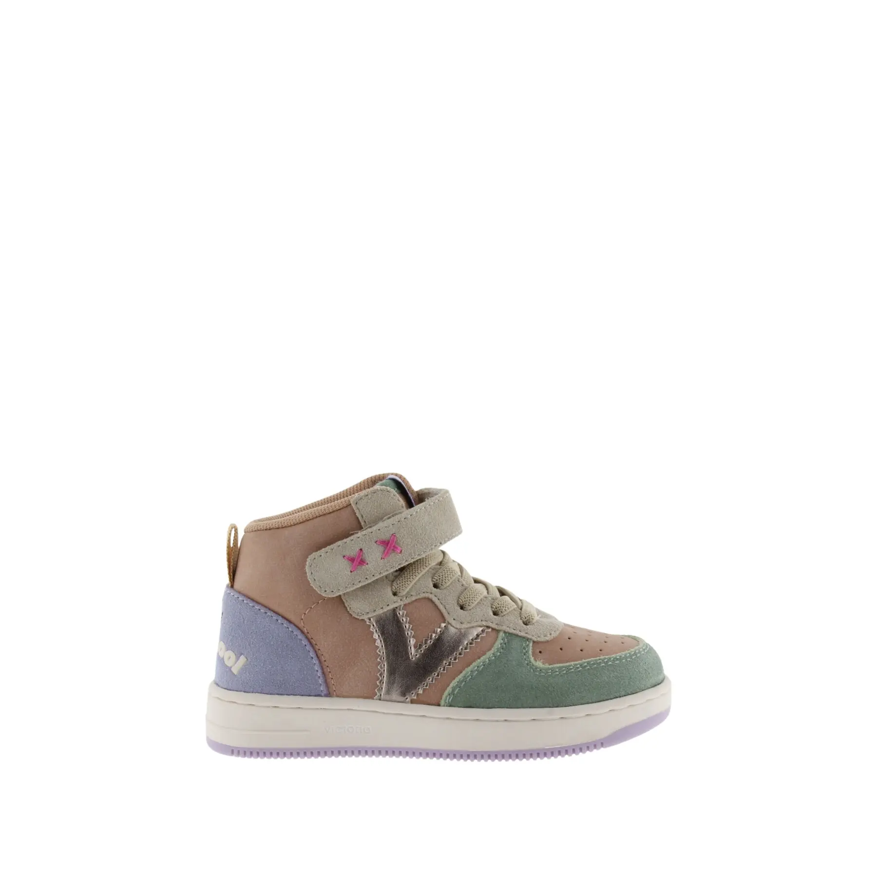 Sneaker in Lederoptik mit elastischer Kordel für Kinder er Victoria Tiempo
