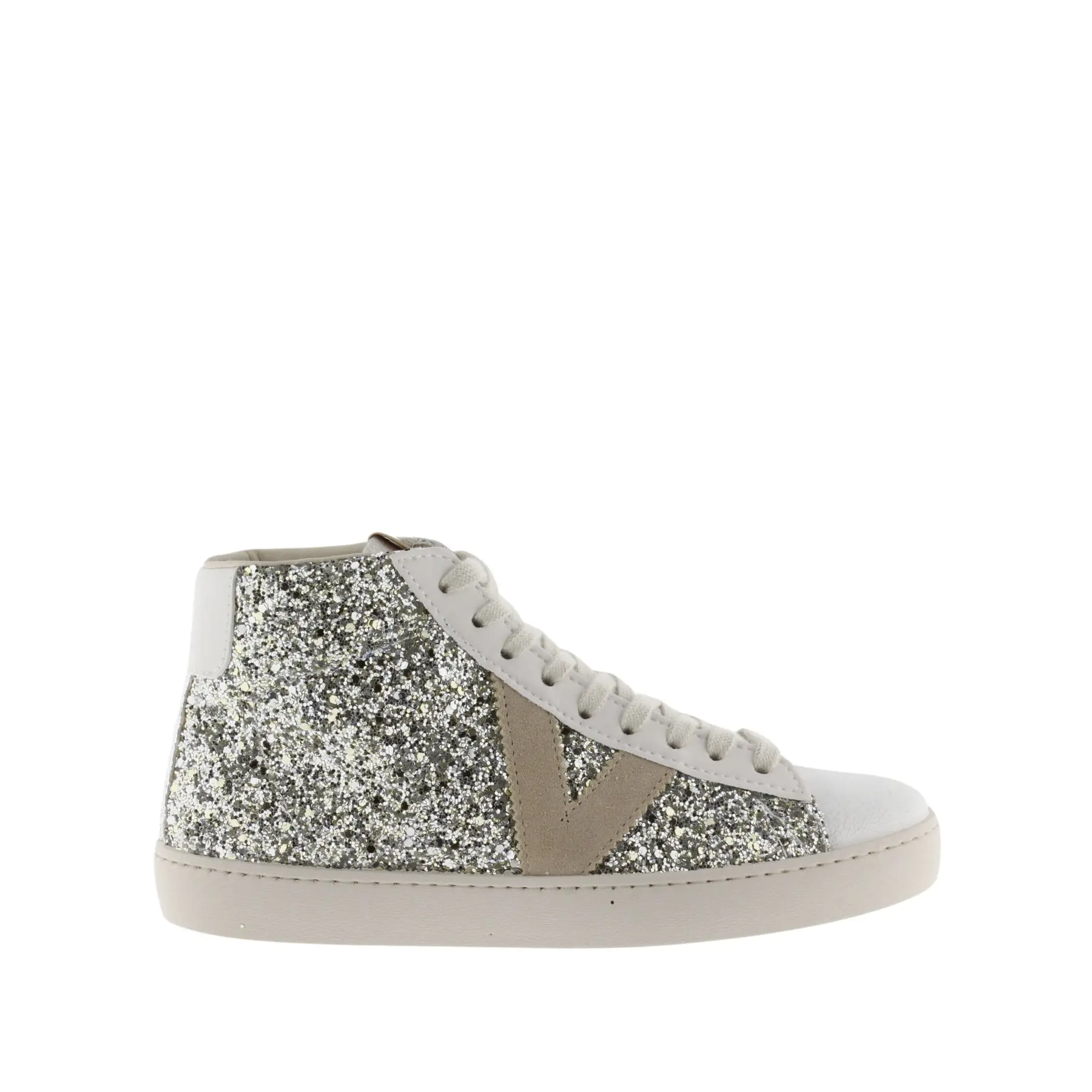Victoria Women's Silver Boots Berlin Glitter & Piel