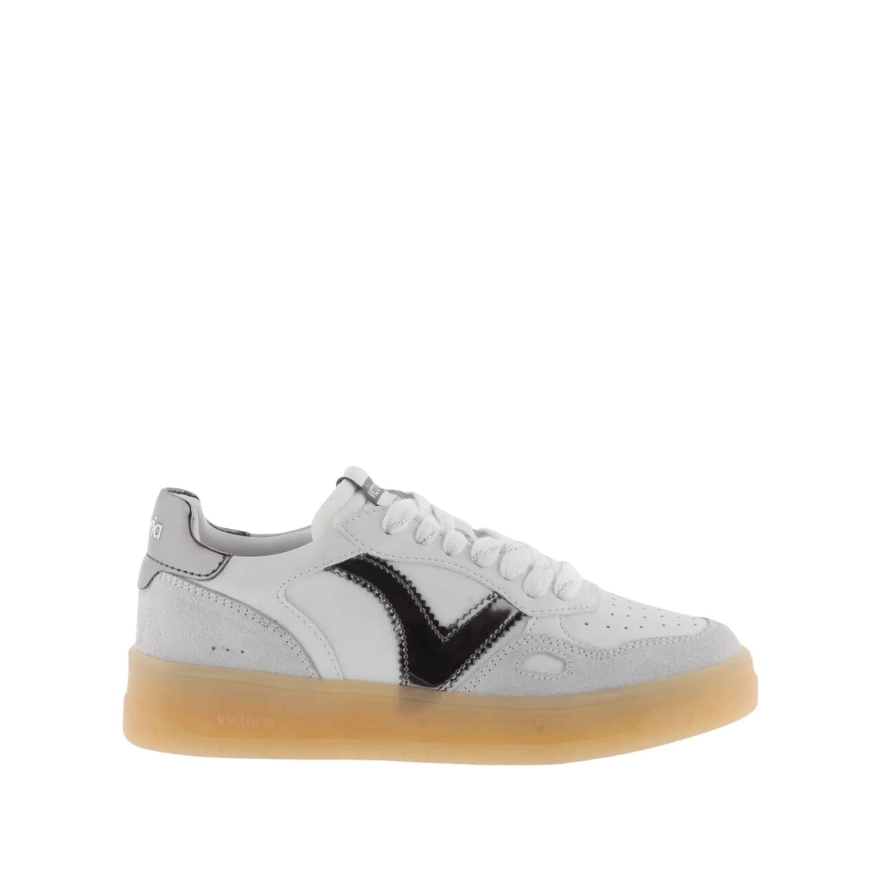 DamenSneakers mit Leder- und Metalleffekt Victoria
