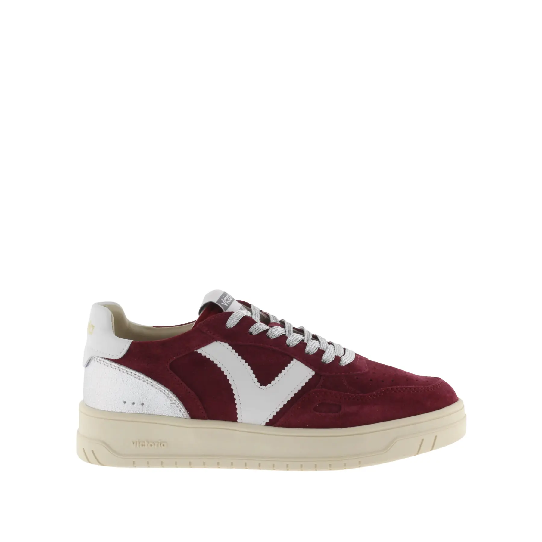 Damen Schuhe aus gespaltener Leder mit Kontrast Victoria Seul