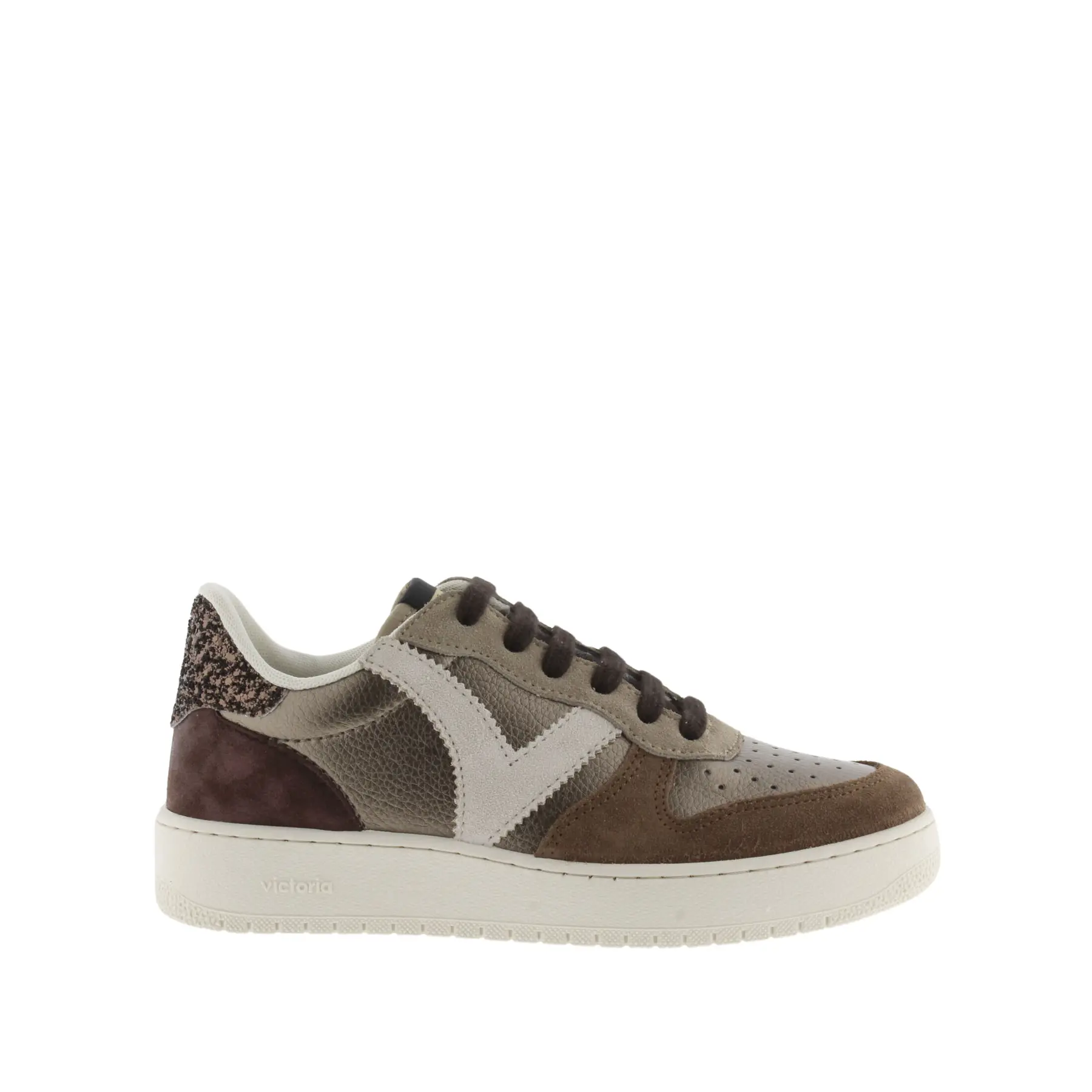 Damen-Sneakers aus Metallic- und Wildleder Victoria Madrid