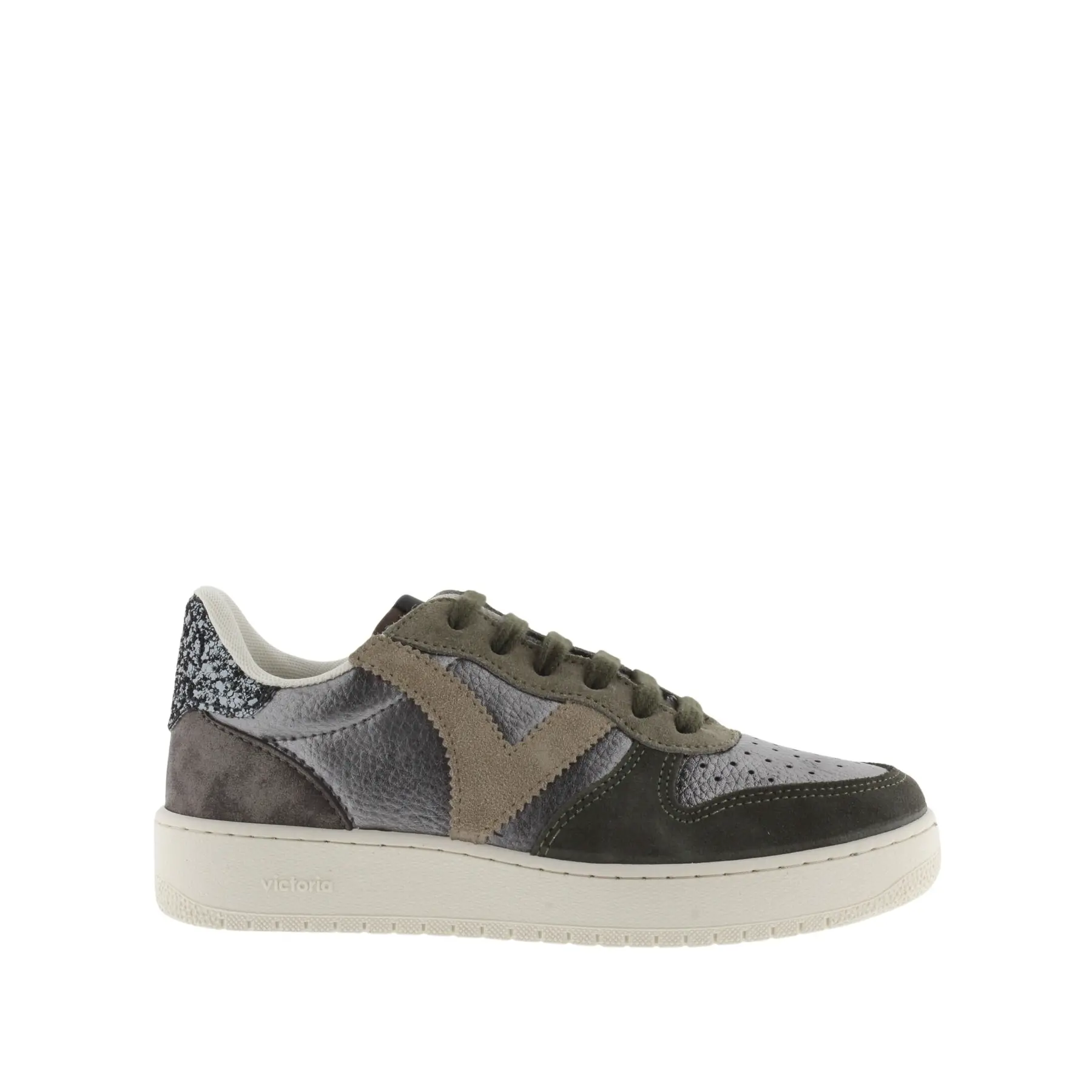 Damen-Sneakers aus Metallic- und Wildleder Victoria Madrid