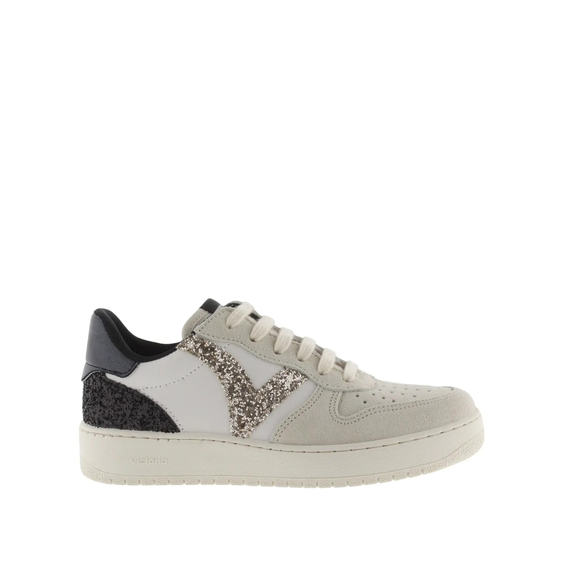Sneaker mit geprägtem Leder und Glitzer für Damen Victoria Madrid