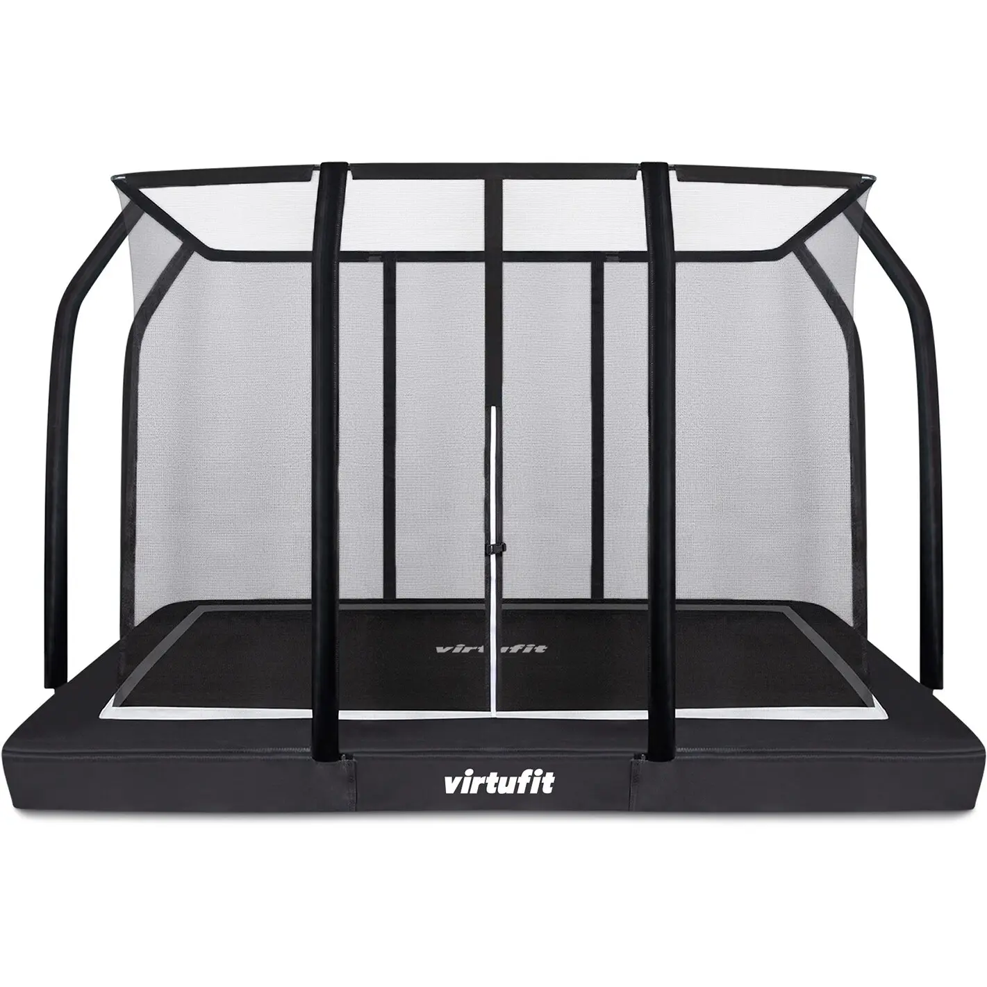 Eingebautes Fitness-Trampolin mit Sicherheitsnetz VirtuFit Premium