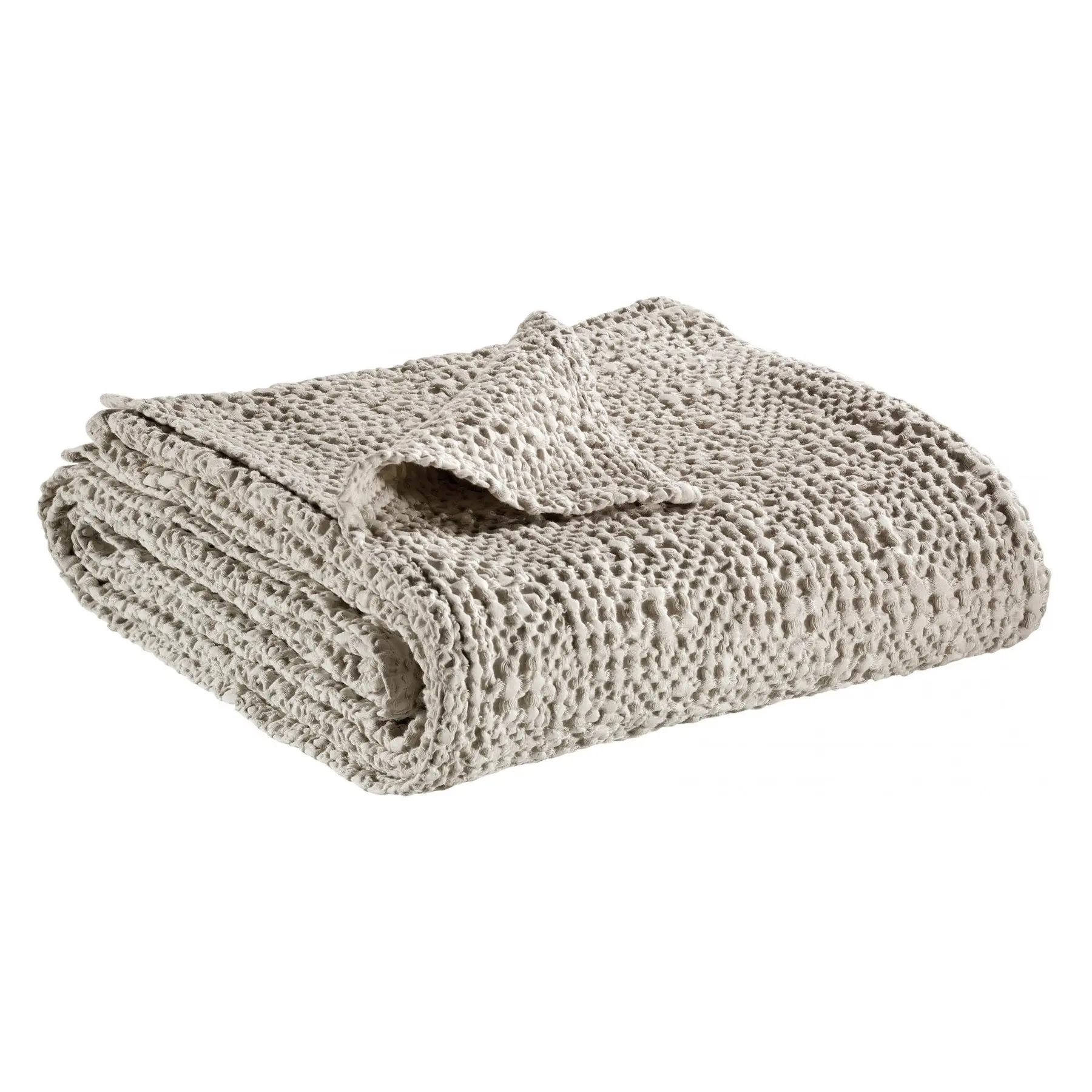 Bettüberwurf aus Baumwolle stonewashed Vivaraise Tana