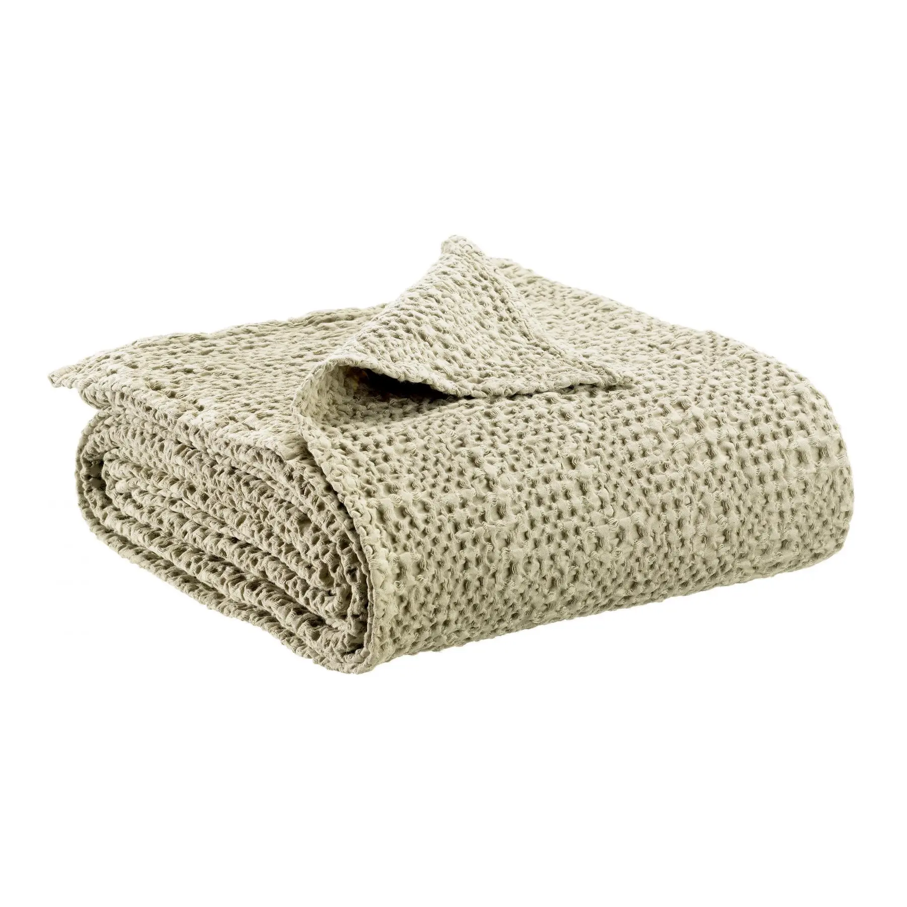 Jeté de lit coton stonewashed Vivaraise Tana