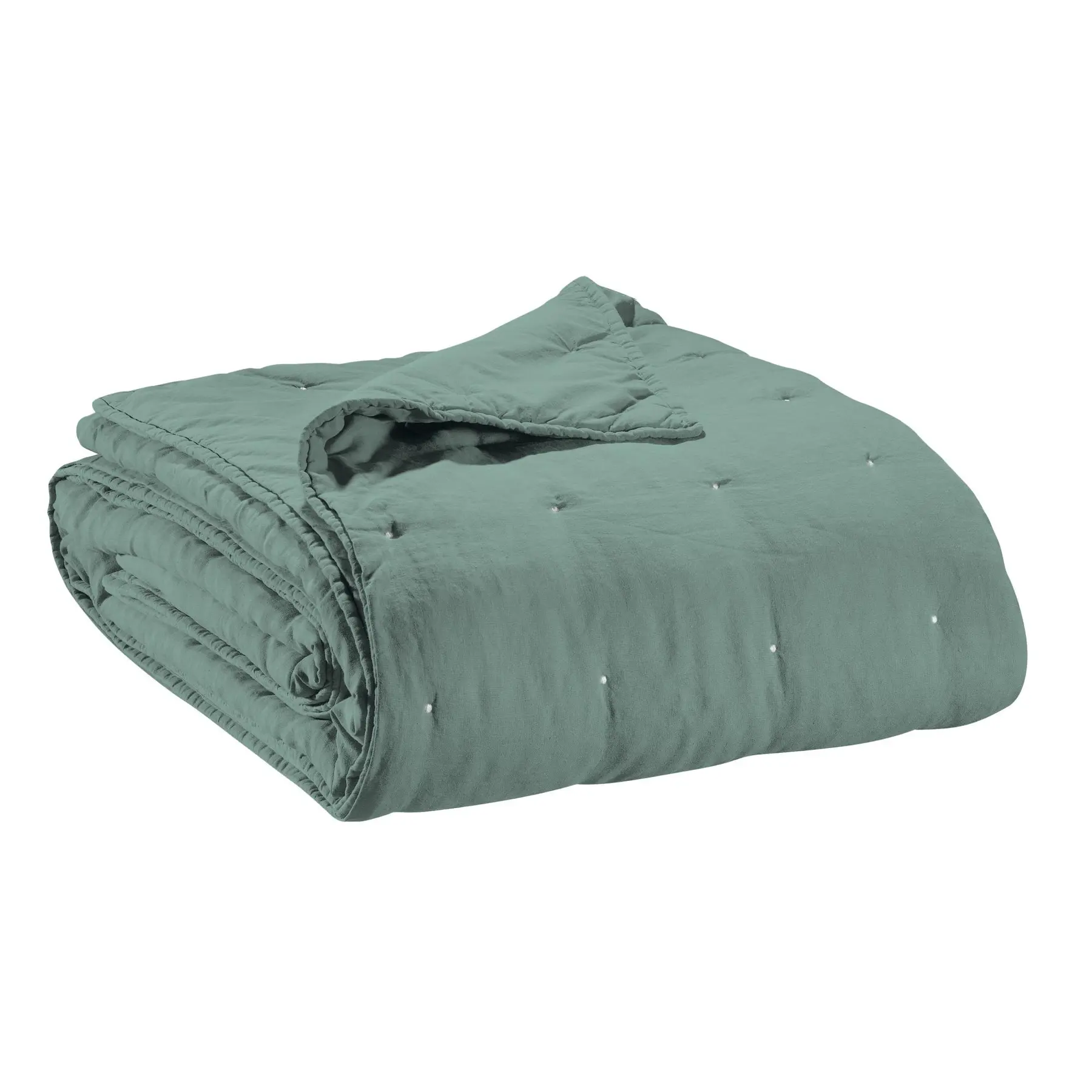 Bettüberwurf aus Baumwolle stonewashed Vivaraise Zeff