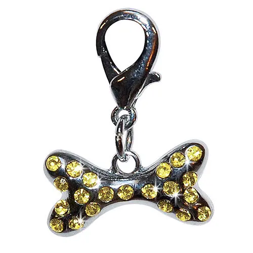 Vivog Noir Hundemedaillon Knochen Mit Strass