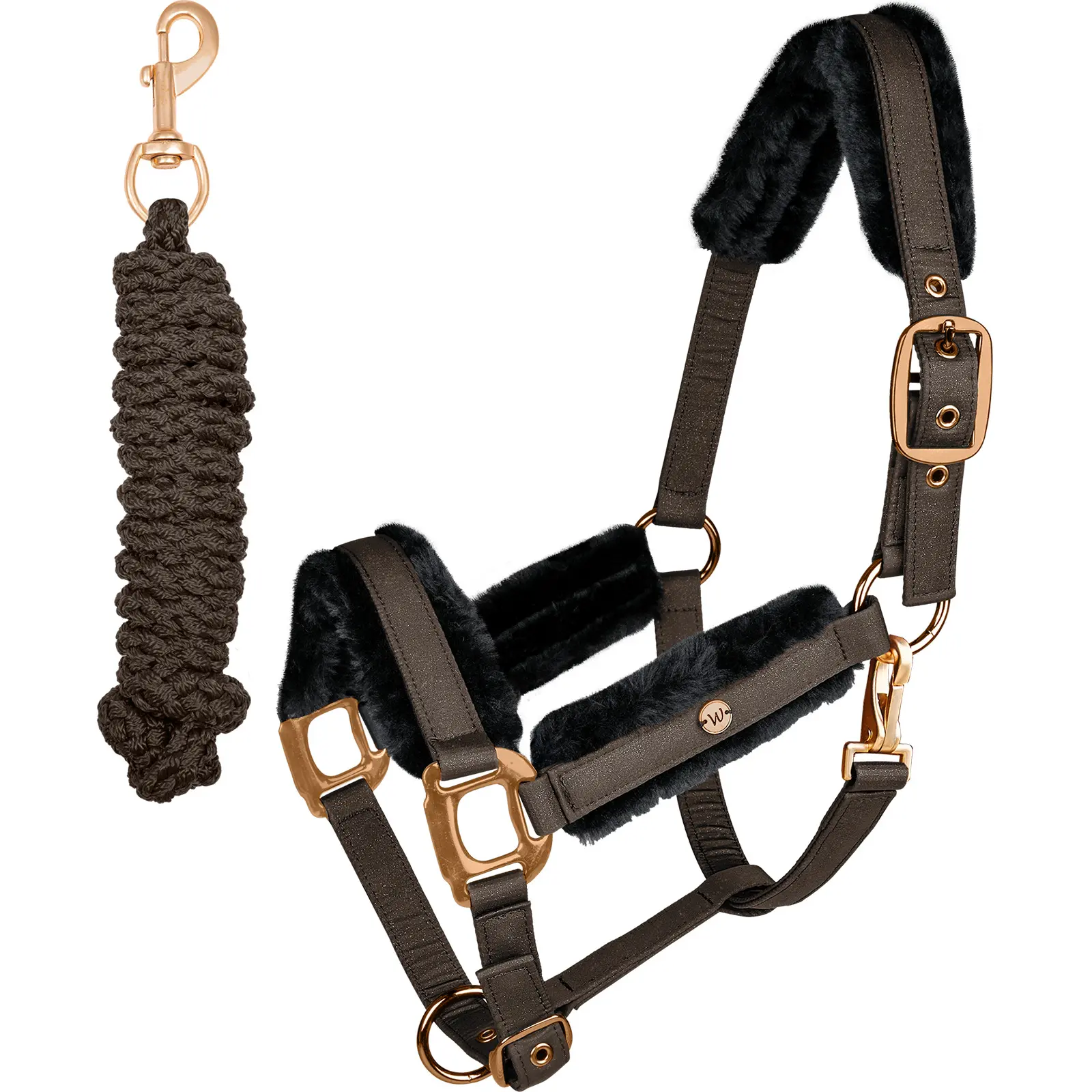 Set capestro e longe per cavallo con pelliccia Waldhausen Phoenix