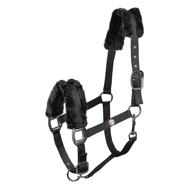 Pink rope halter with fur Waldhausen Modern