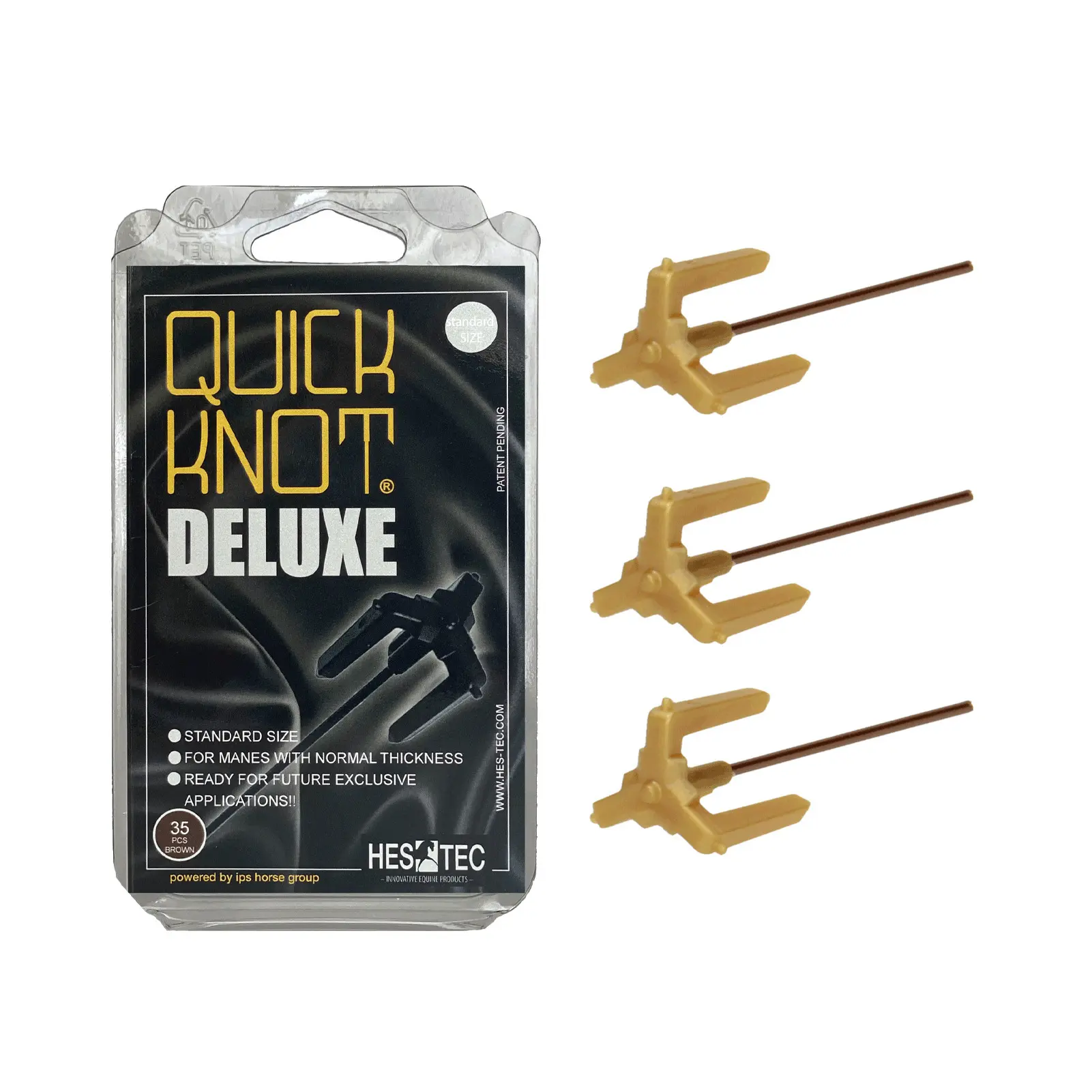 HES-Tec Einflechthilfe Quick Knot Deluxe - Standard - Braun - Image 2