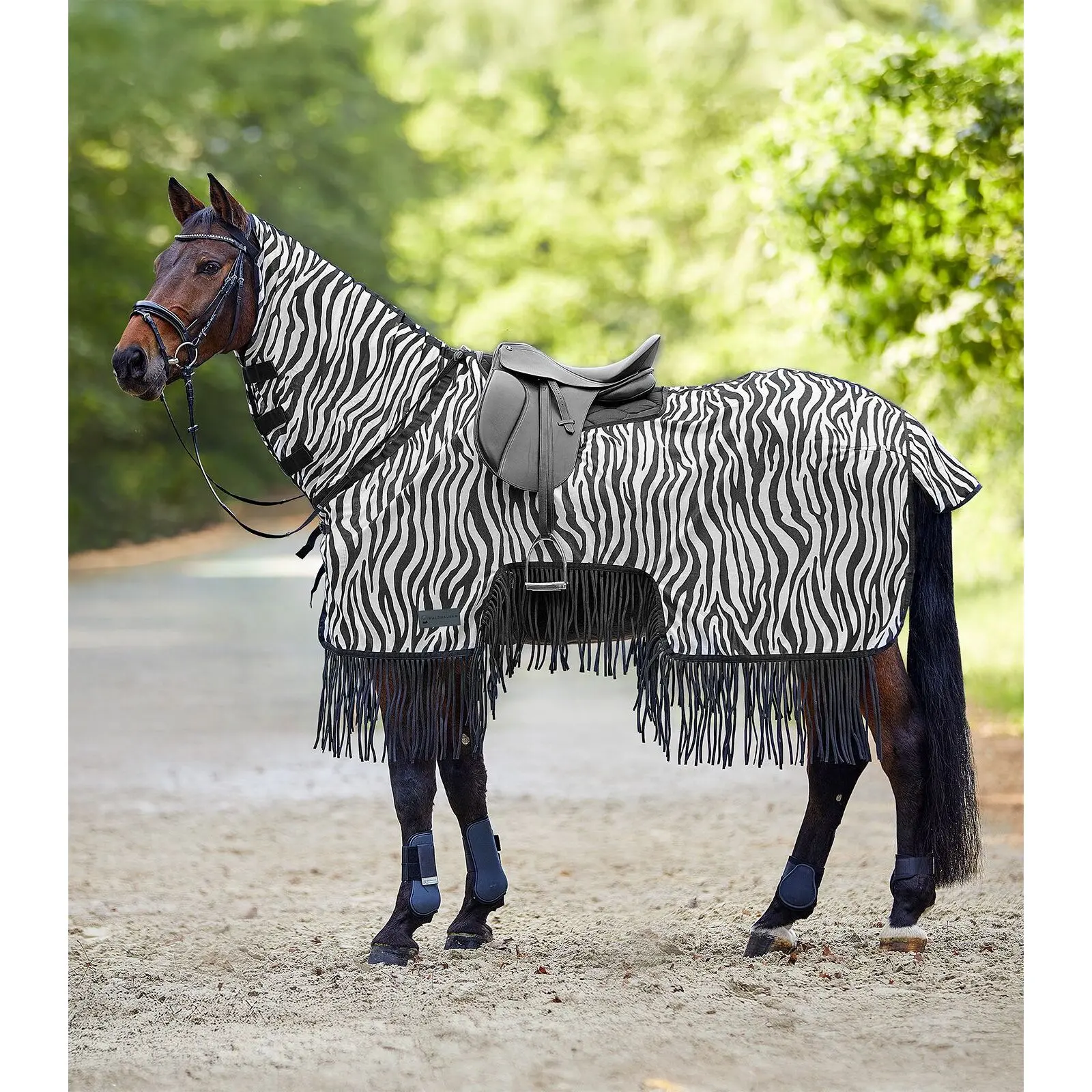 Camicia anti-insetti per cavallo con frange Waldhausen Zebra