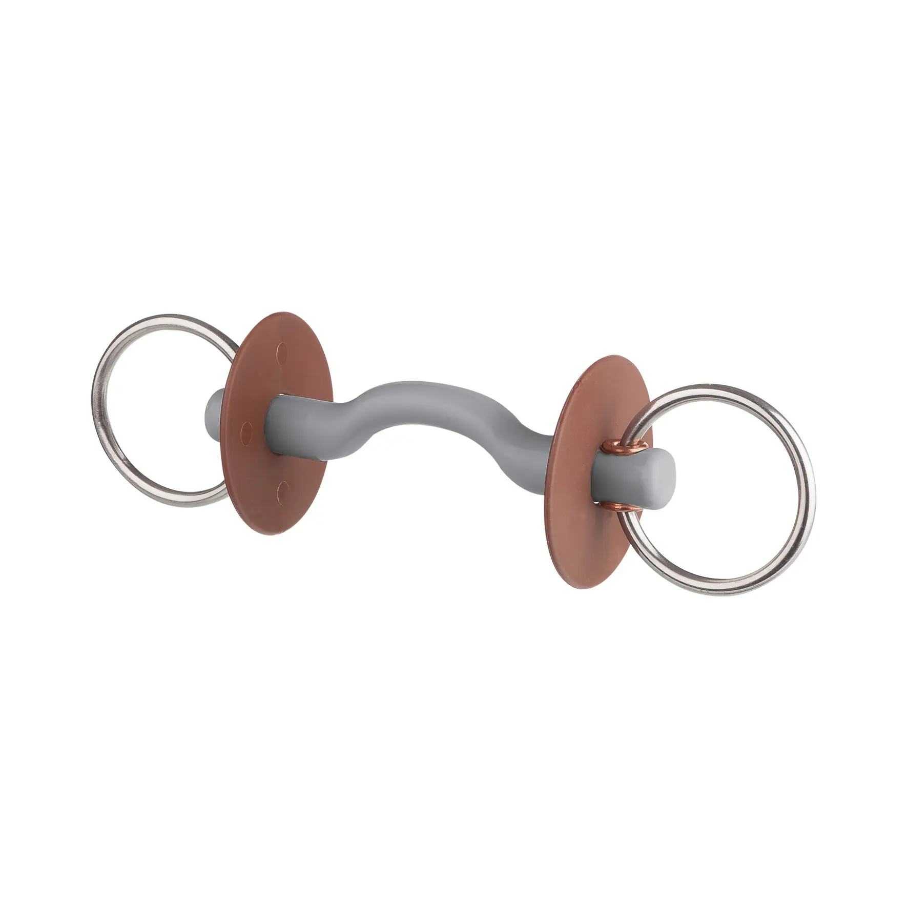Mouthpiece for horse with tongue port, ring, hard Beris