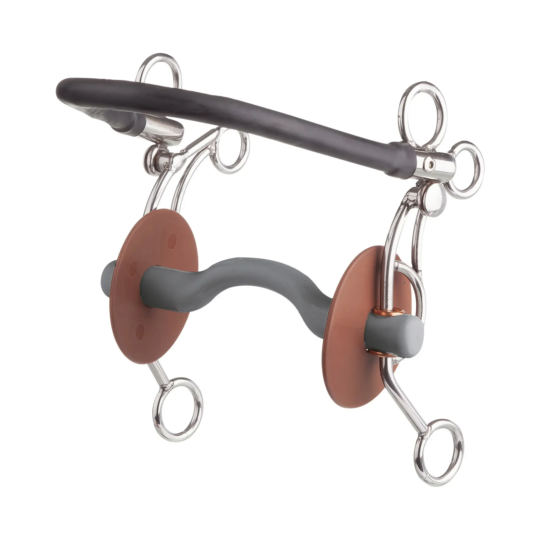 US horse double bridle with a ported mouthpiece, hard Beris Konnex