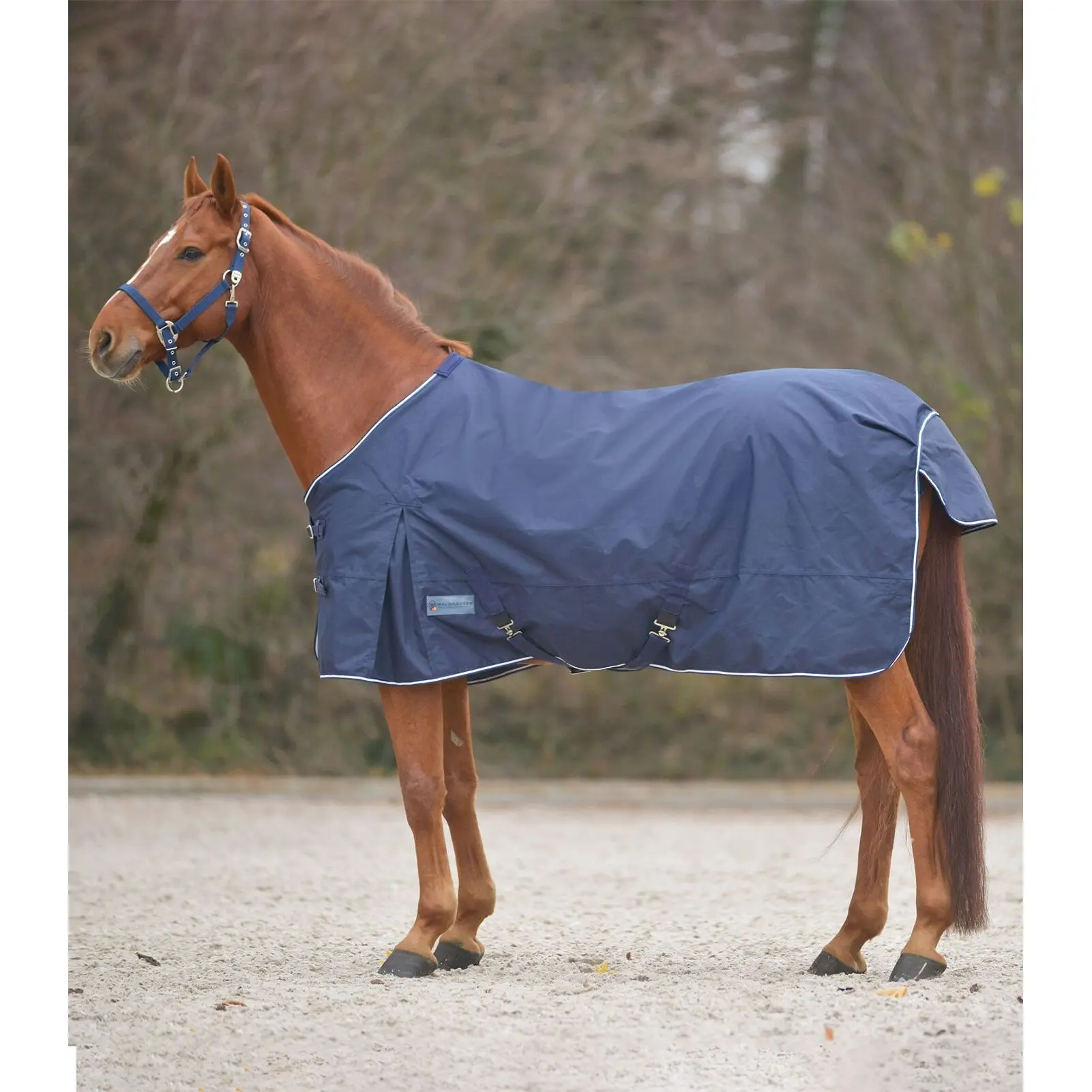 Coperta esterna per cavallo con cinghie incrociate Waldhausen Comfort