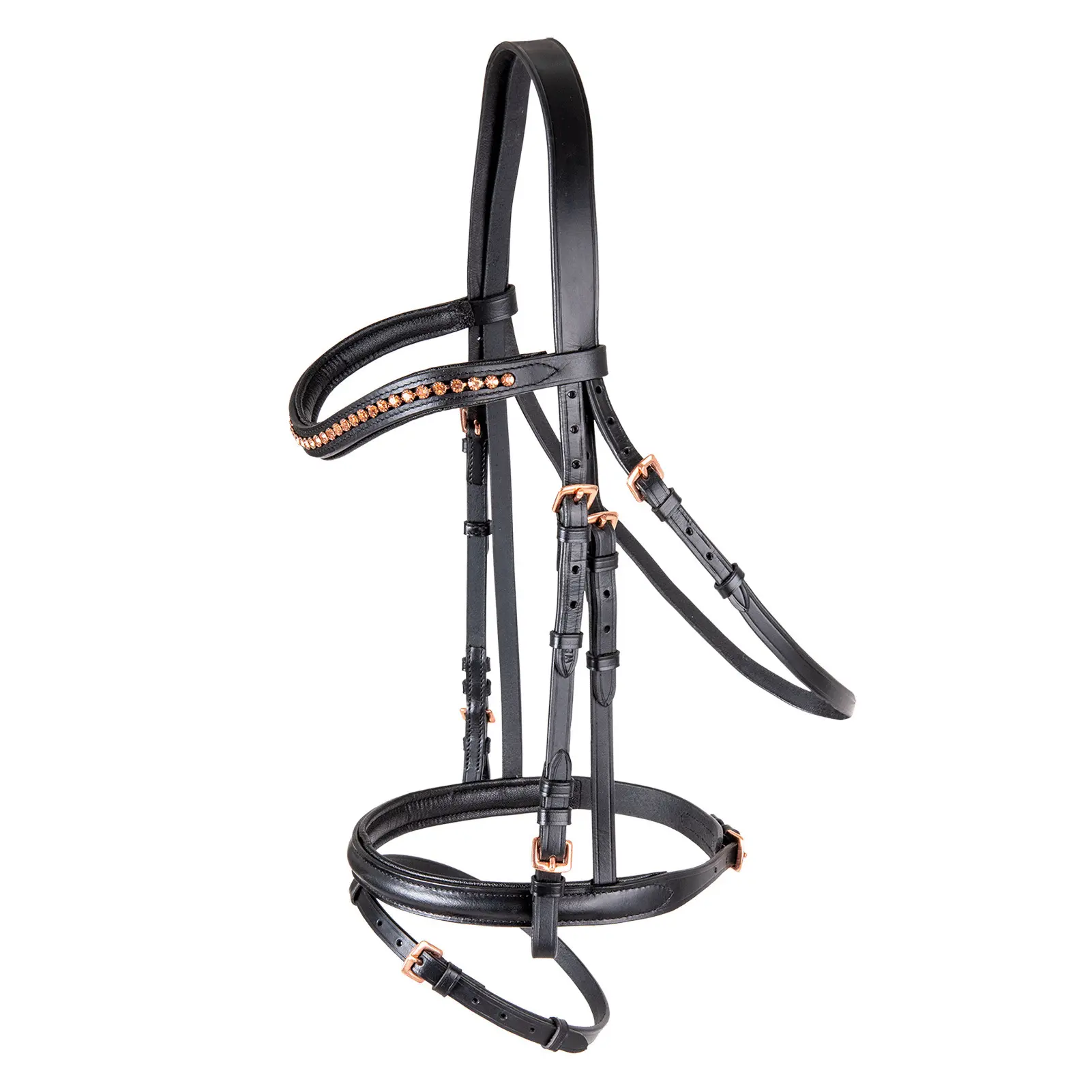 Combined noseband bridle Star Rosemary