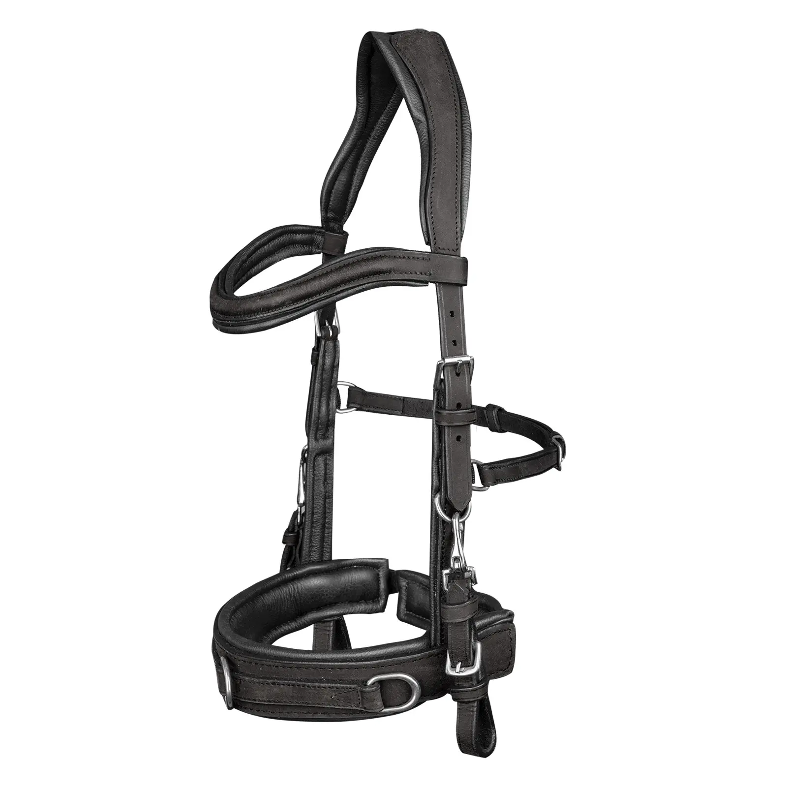 Waldhausen Lederkappzaum Anatomic - schwarz, Größe WB - Image 3