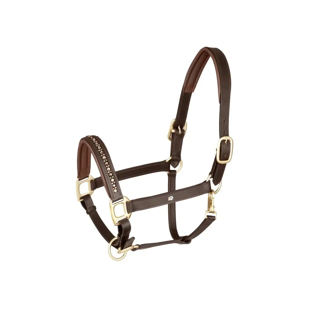 Leather halter for horses Waldhausen Crystal