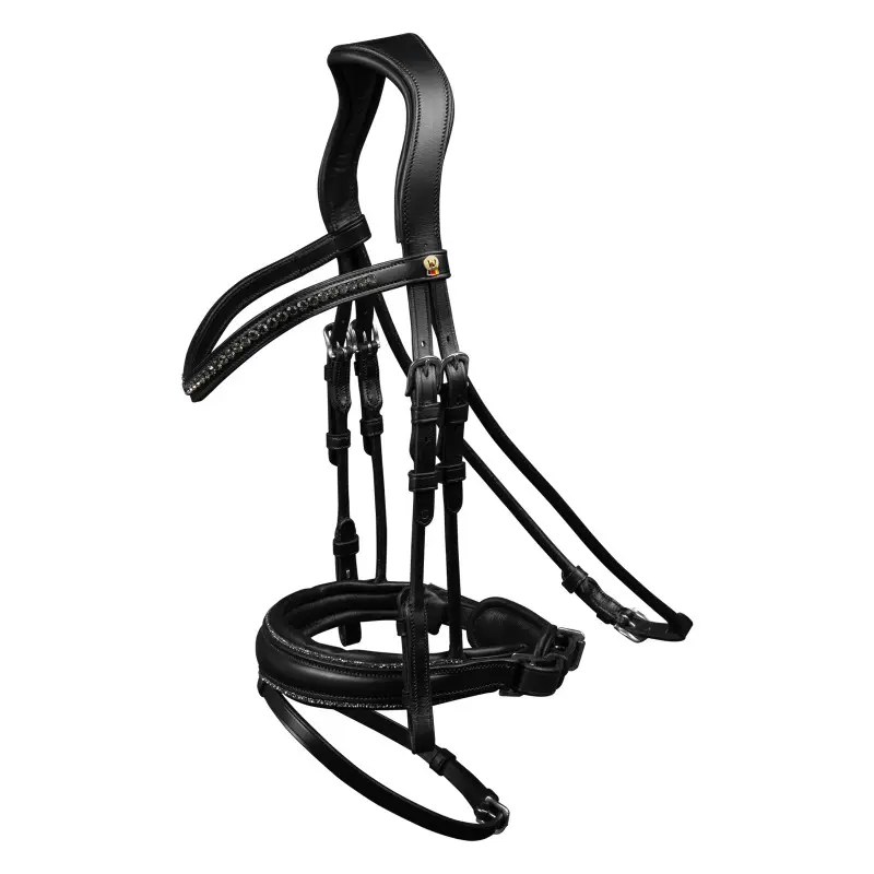 Briglia combinata da equitazione con nasello Waldhausen S-Line Glamour