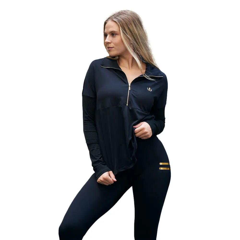 Damen Sweatshirt mit 1/2 Reißverschluss Wallderinska Edge