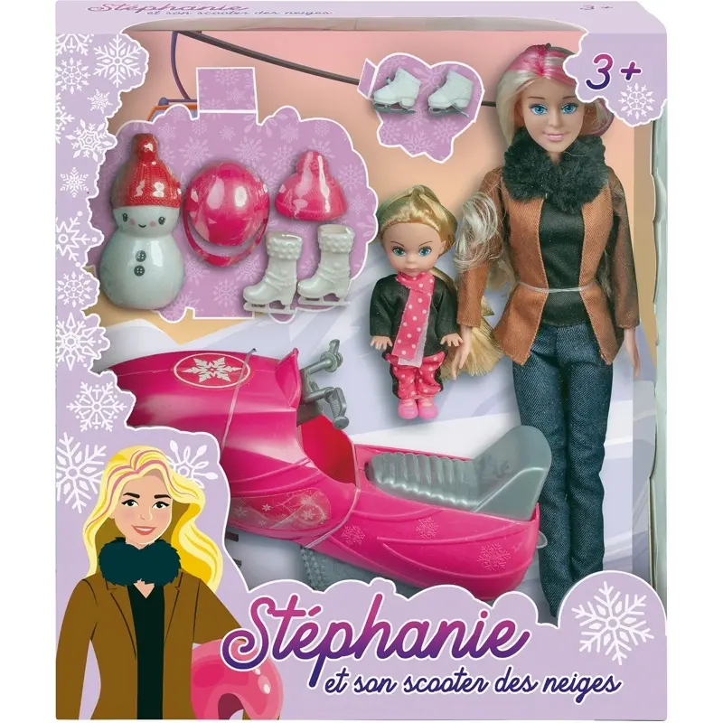 Poupée WDK Partner Mannequin Stéphanie Scooter des Neiges