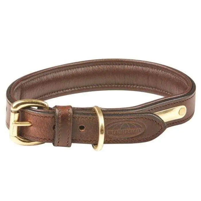 Weatherbeeta Braun Gepolstertes Hundehalsband Aus Leder