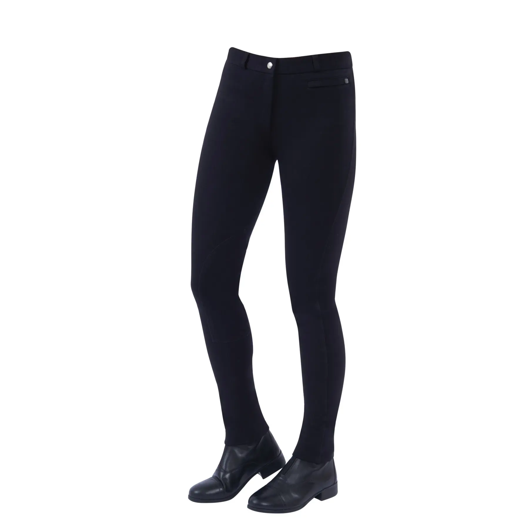 Dublin Women's Black Supa-Fit Zip Up Knee Patch Jodhpurs - / 34" - Image 3