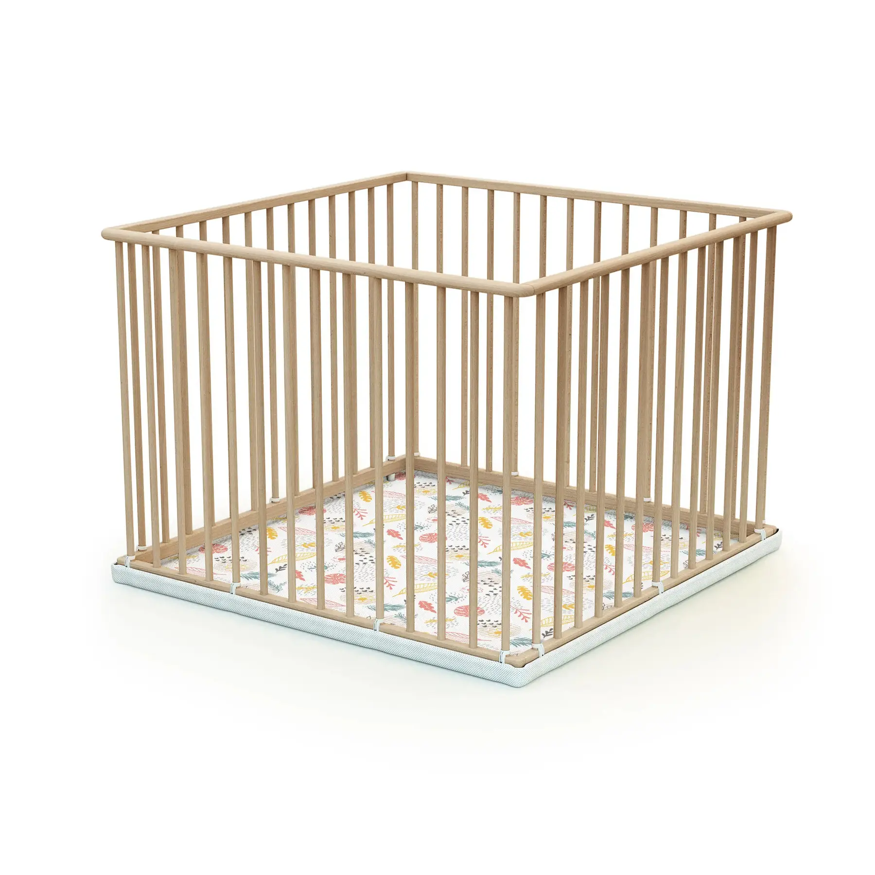 Parc fixe fond textile pour bébé Webaby