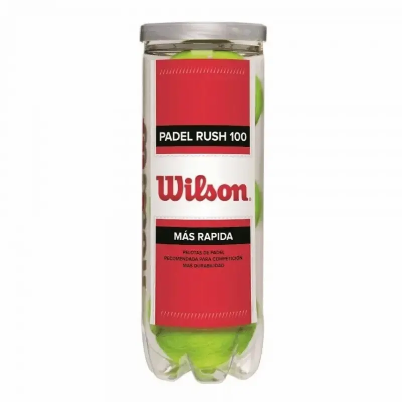 Tube mit 3 Padel-Bällen Wilson Rush 100