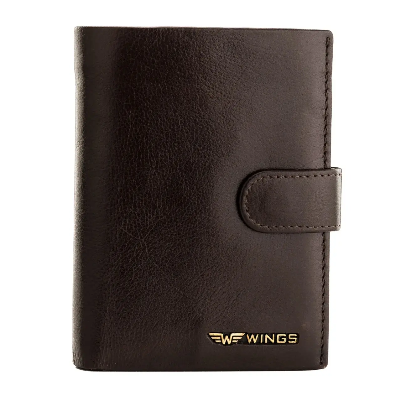 Portafoglio con zip in pelle Wings