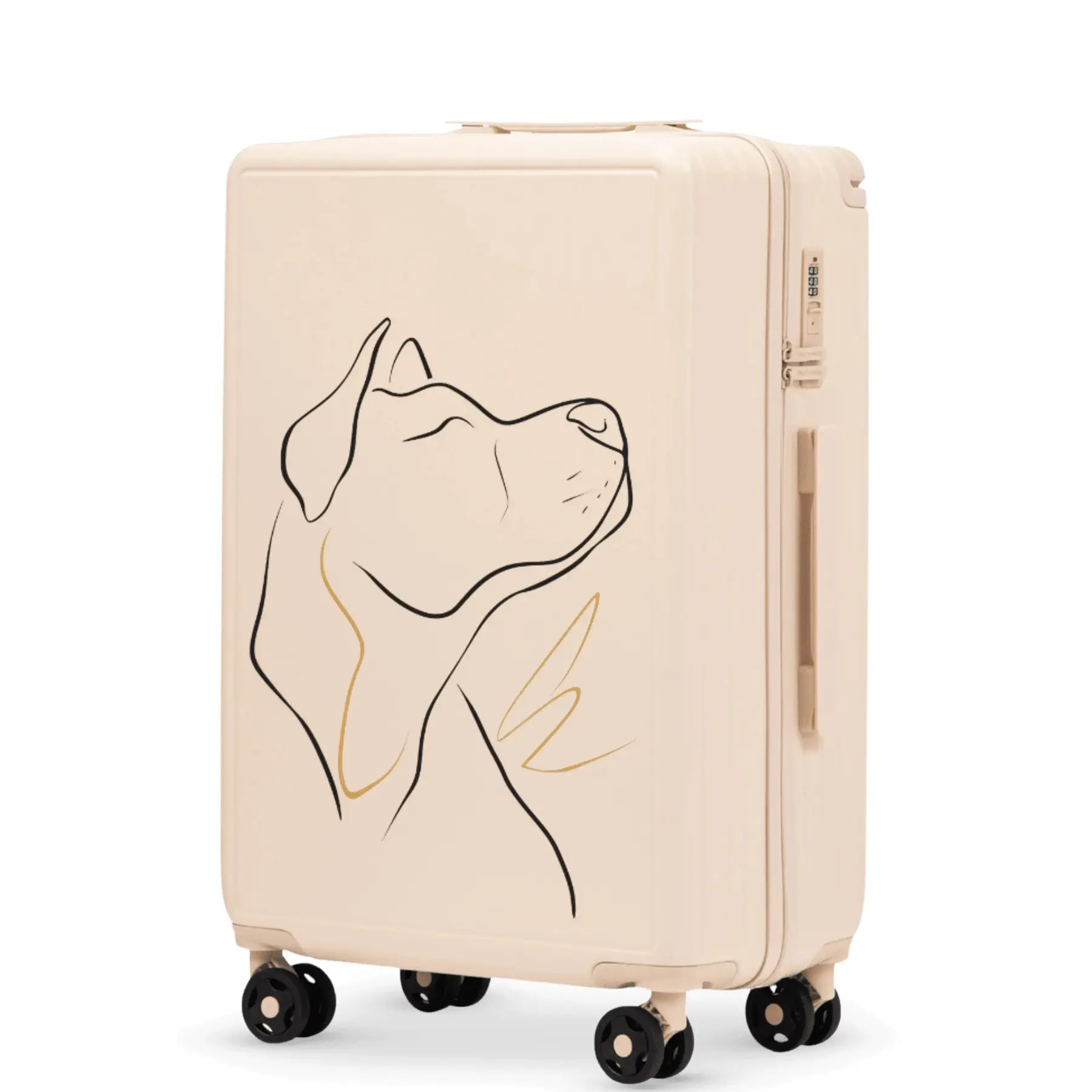 Valigia media Wings ABS+ Customized Dog 24"