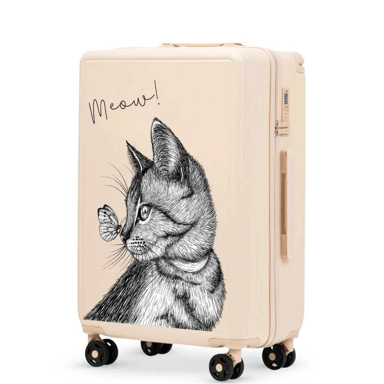 Valigia media Wings ABS+ Customized Meow 24"